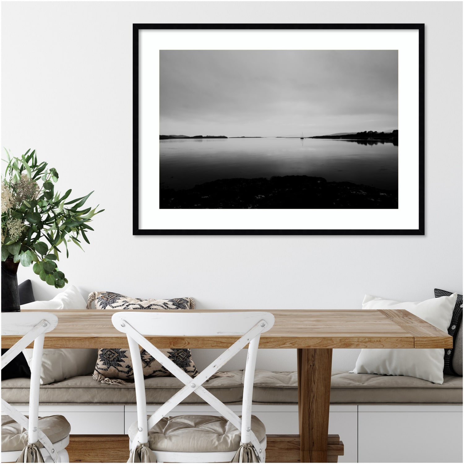 Amanti Art Into The Dark Night We Go by Laura Evans Wood Framed Wall Art Print, 30inH x 41inW, Black - Image 3