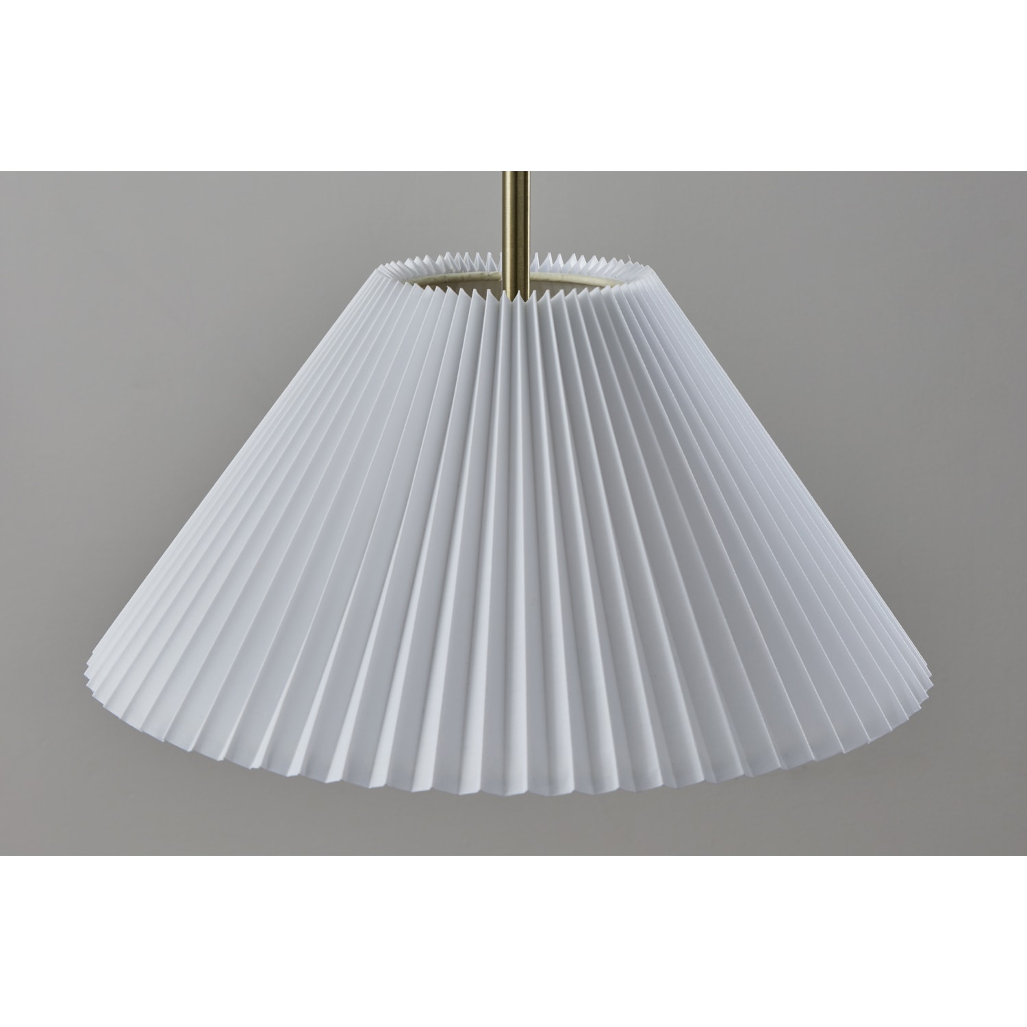 Adesso Scarlet Chandelier Pendant Lamp, 17inW, Off-White Shade/Antique Brass Base - Image 3