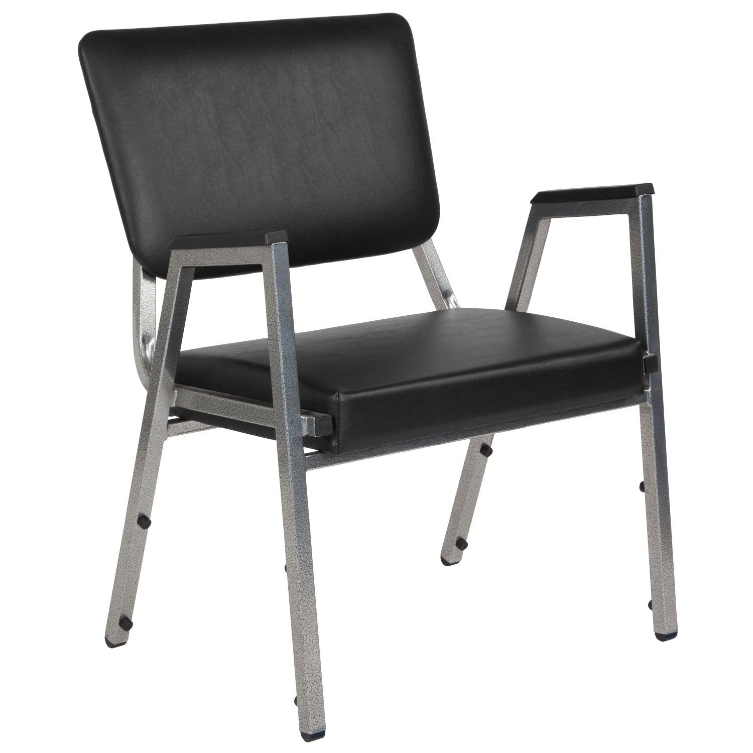 Flash Furniture HERCULES Bariatric Medical Reception Arm Chair With Antimicrobial Protection, Round Corner Back; Black - Image 3