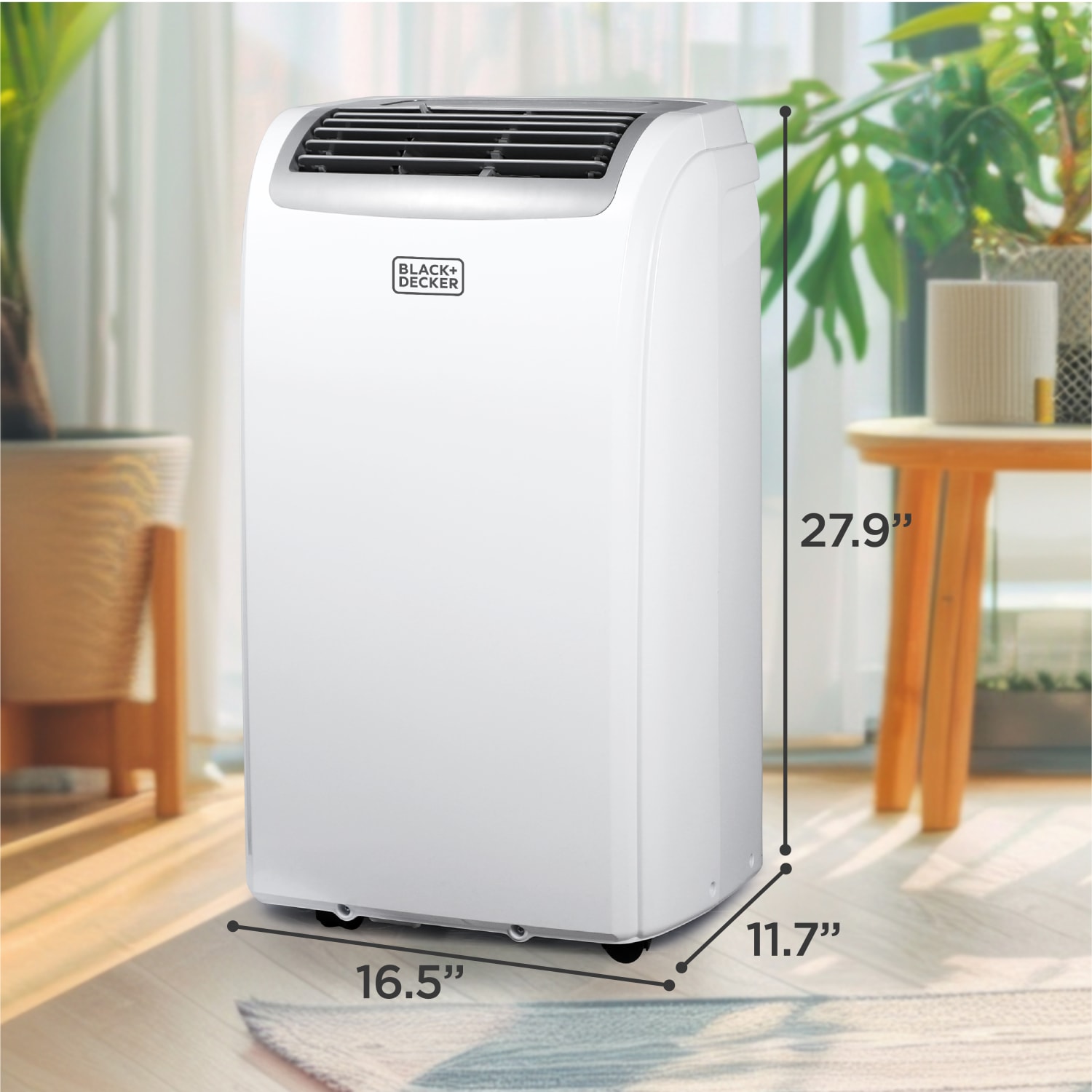 Black+Decker Portable Air Conditioner, 12,000 BTU, 27.2inH x 17.32inW x 13.2inD, White - Image 6