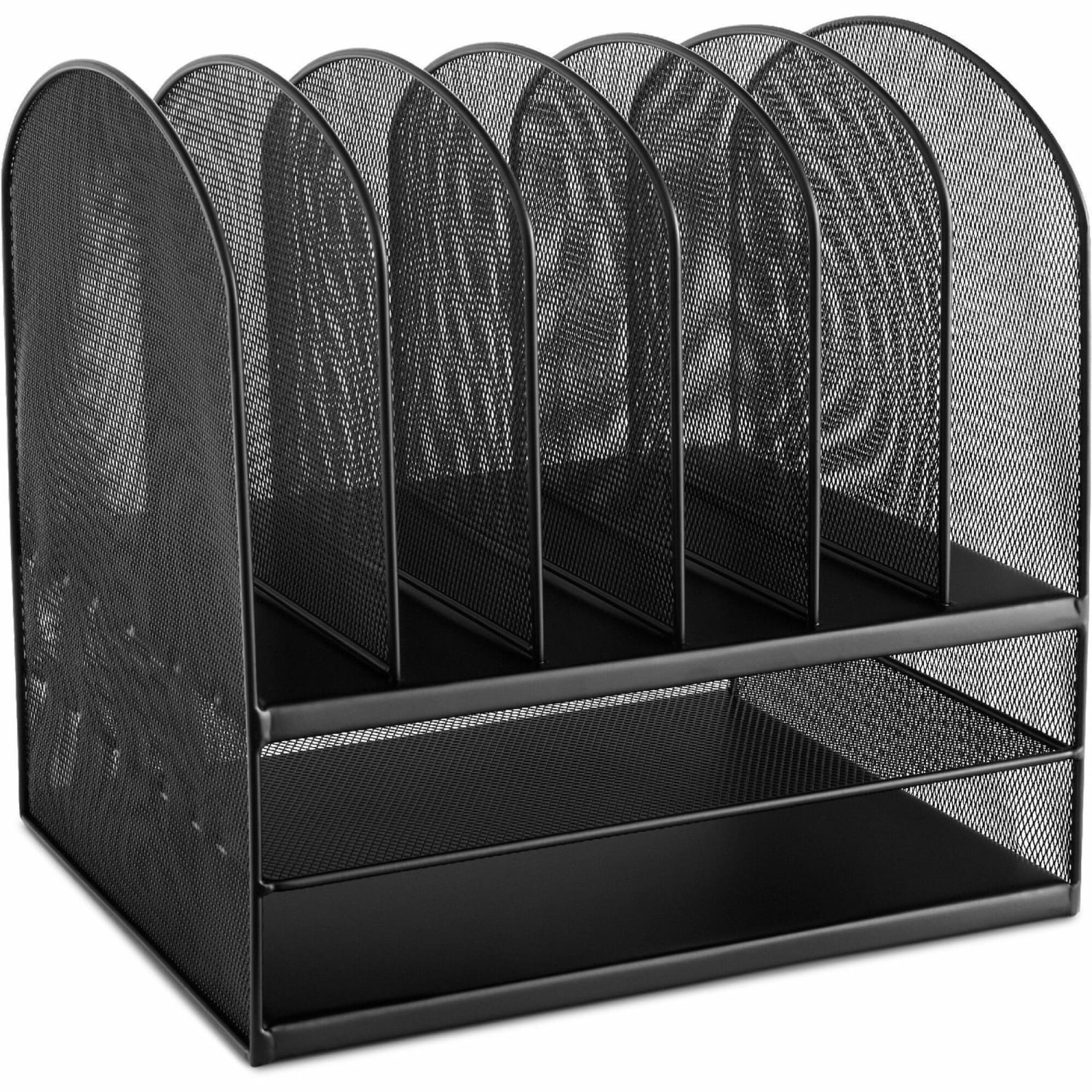 Safco Onyx Mesh Desk Organizer, 13inH x 13 3/4inW x 11 1/2inD, Black - Image 3