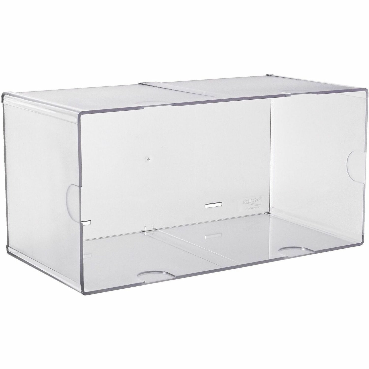 Deflecto Stackable Double Cube, 12inH x 6inW x 6inD, Clear - Image 3