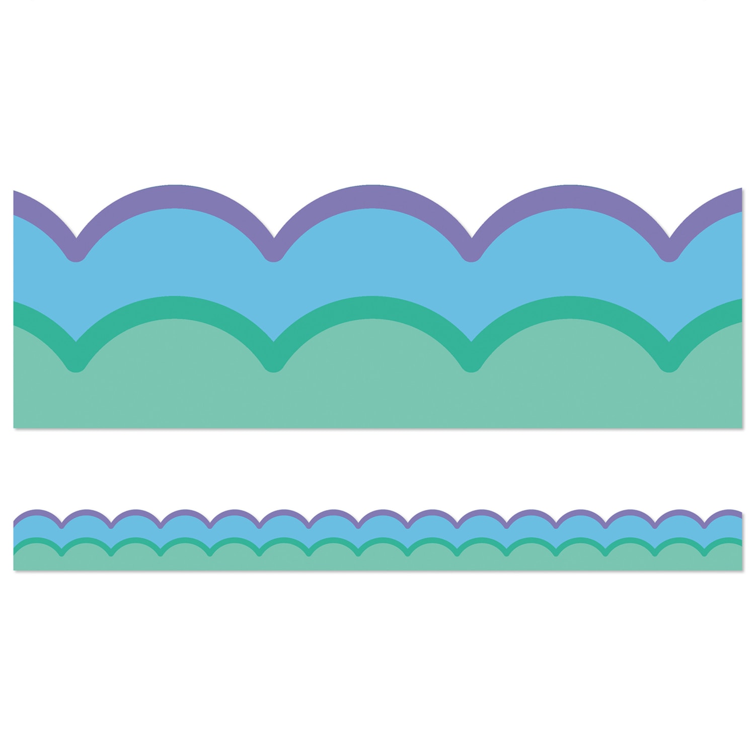 Carson Dellosa Education Scalloped Border, Happily Ever Elementary Retro Remix Cool Waves, 39 Feet Per Pack, Set Of 6 Packs - Image 3