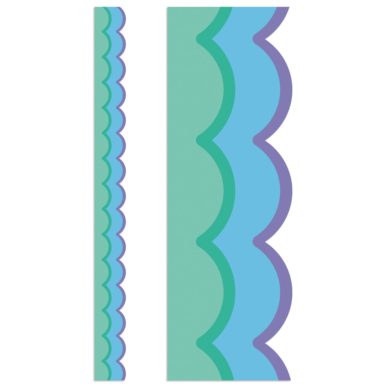 Carson Dellosa Education Scalloped Border, Happily Ever Elementary Retro Remix Cool Waves, 39 Feet Per Pack, Set Of 6 Packs - Image 4