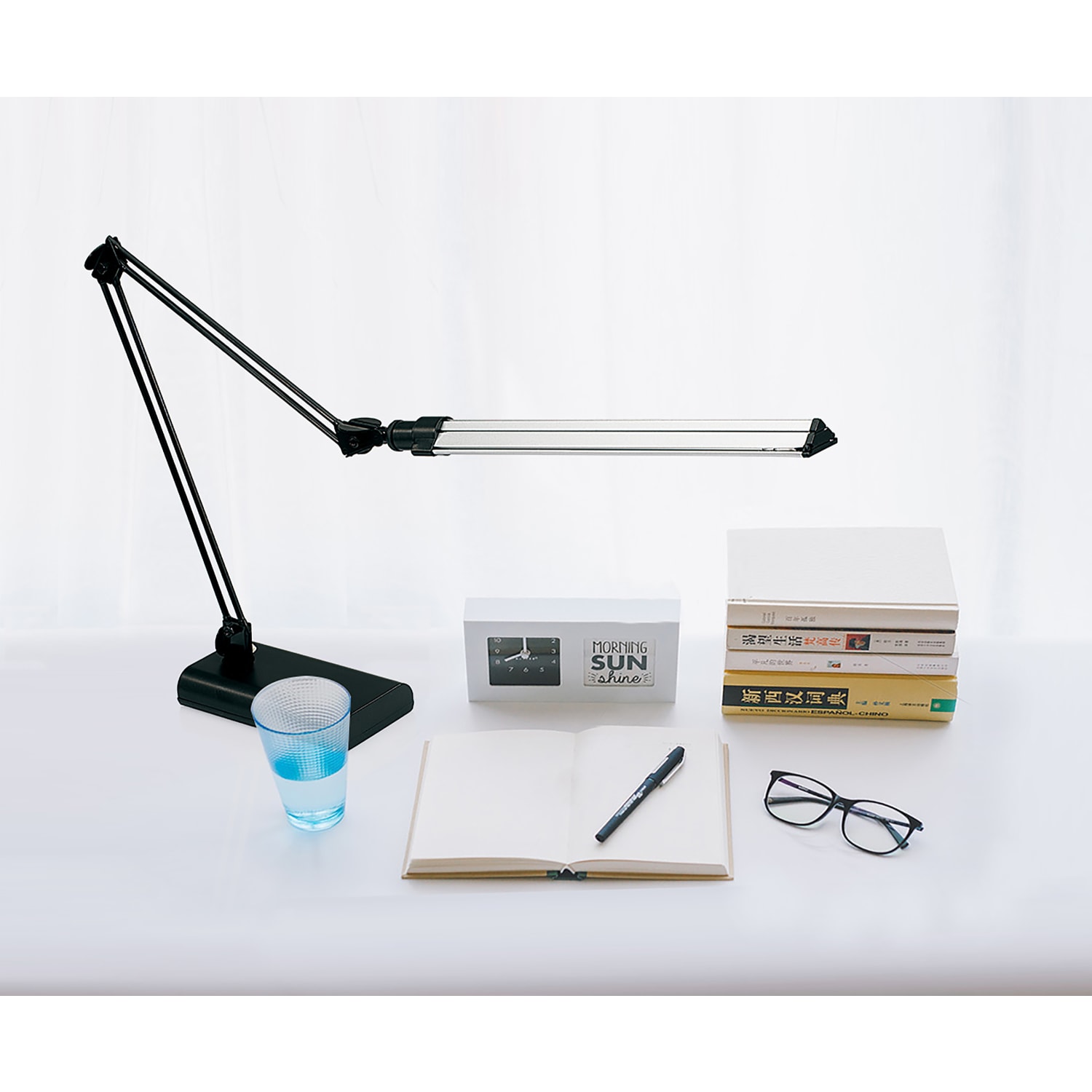 Realspace Architect Desk Lamp, Adjustable, 21-1/2inH, Black/Silver - Image 3