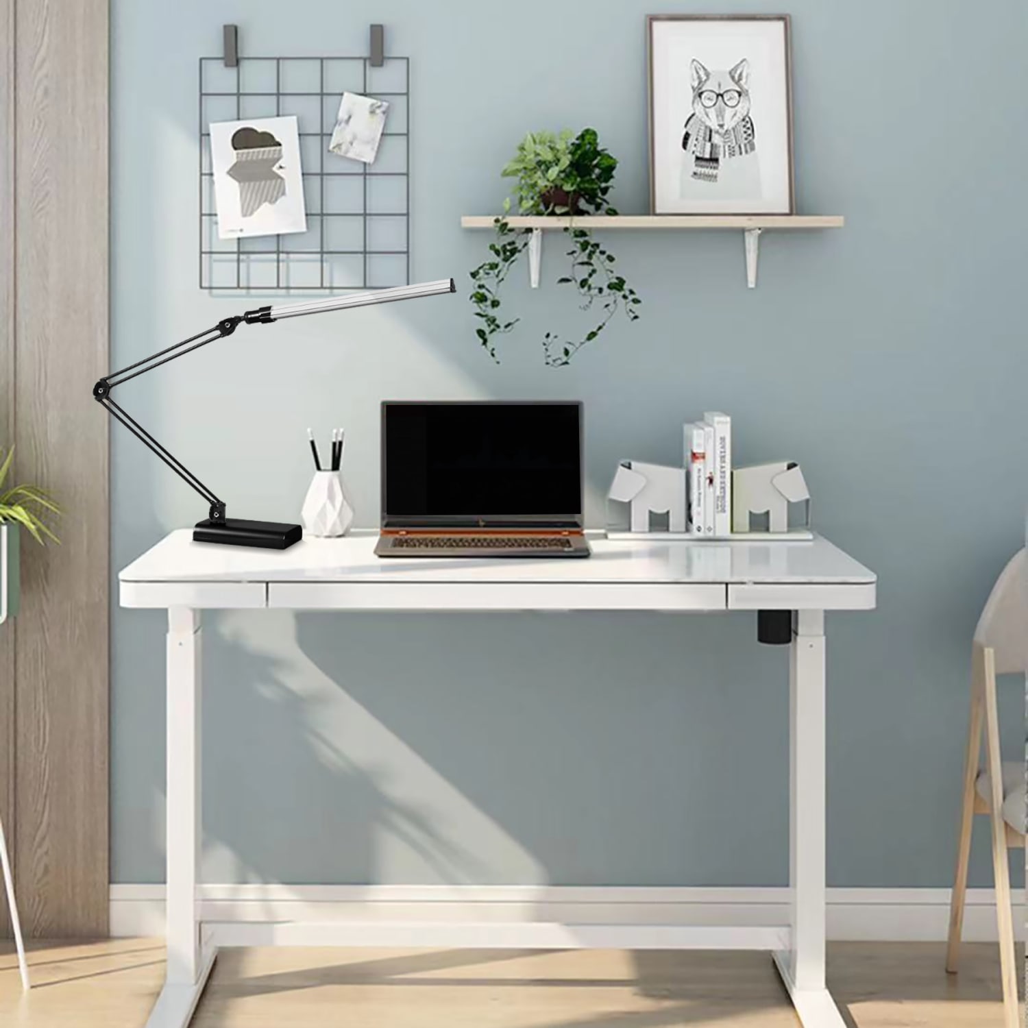 Realspace Architect Desk Lamp, Adjustable, 21-1/2inH, Black/Silver - Image 5