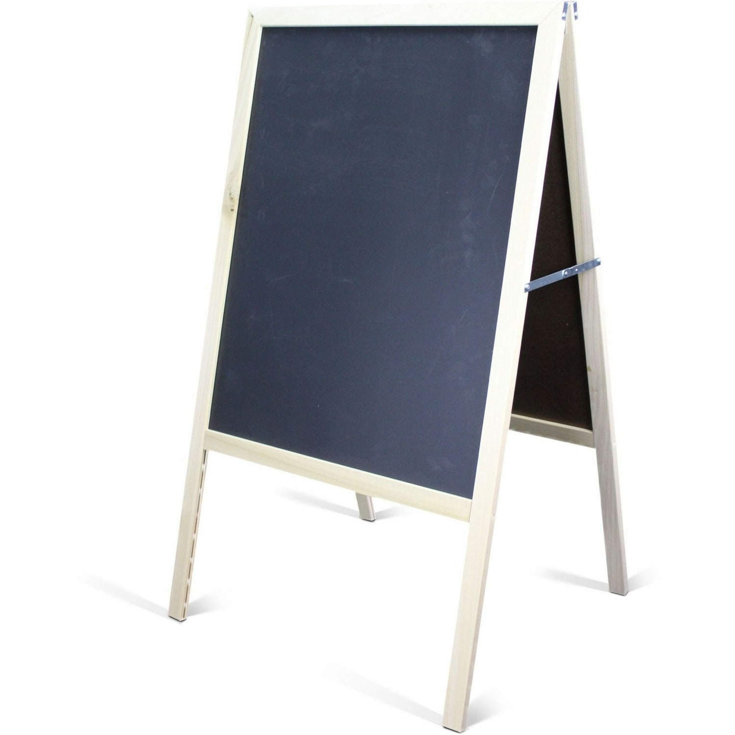 Flipside Non-Magnetic Dry-Erase Whiteboard Board/Chalkboard Easel, 18 1/2in x 18 1/2in, Wood Frame With Pine Finish - Image 4