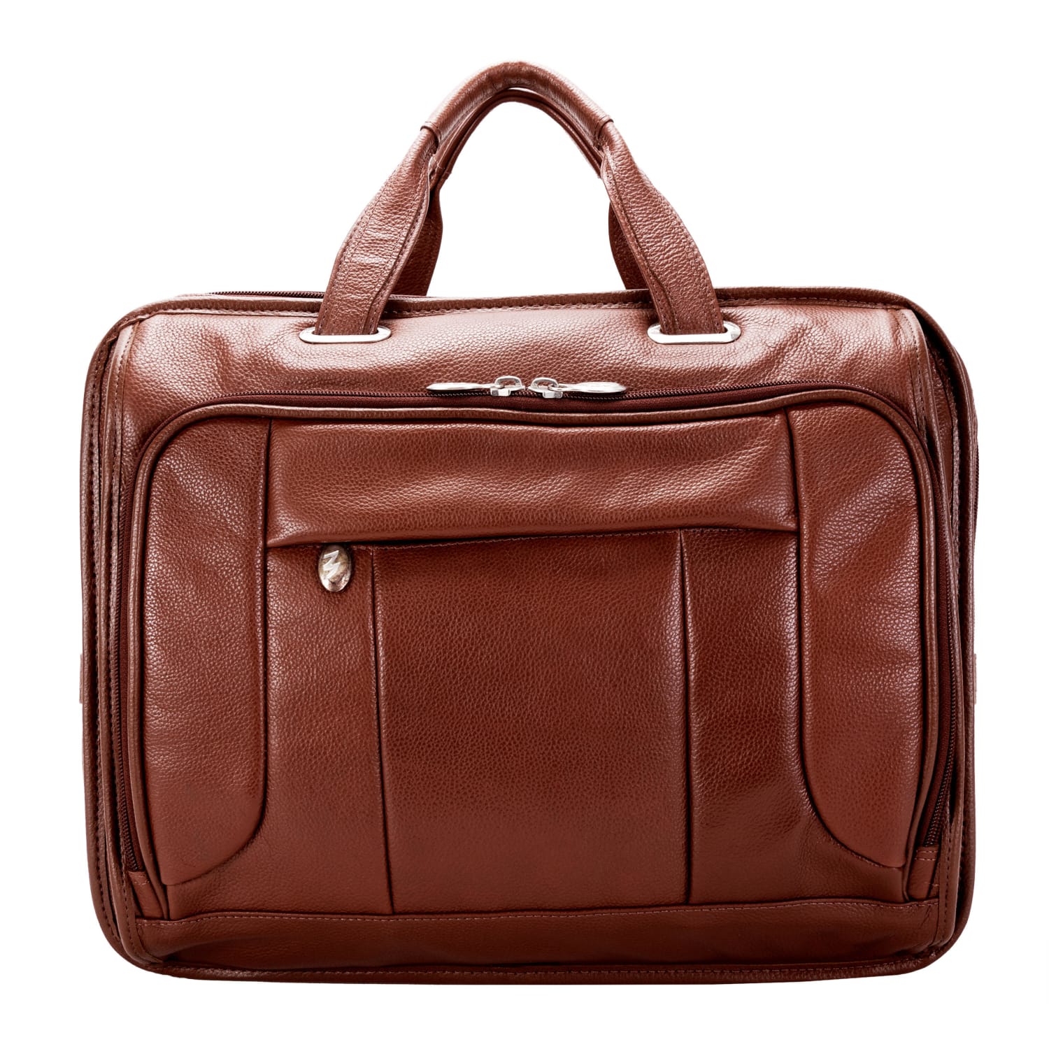 McKlein River West Leather Laptop Case, Brown - Image 5