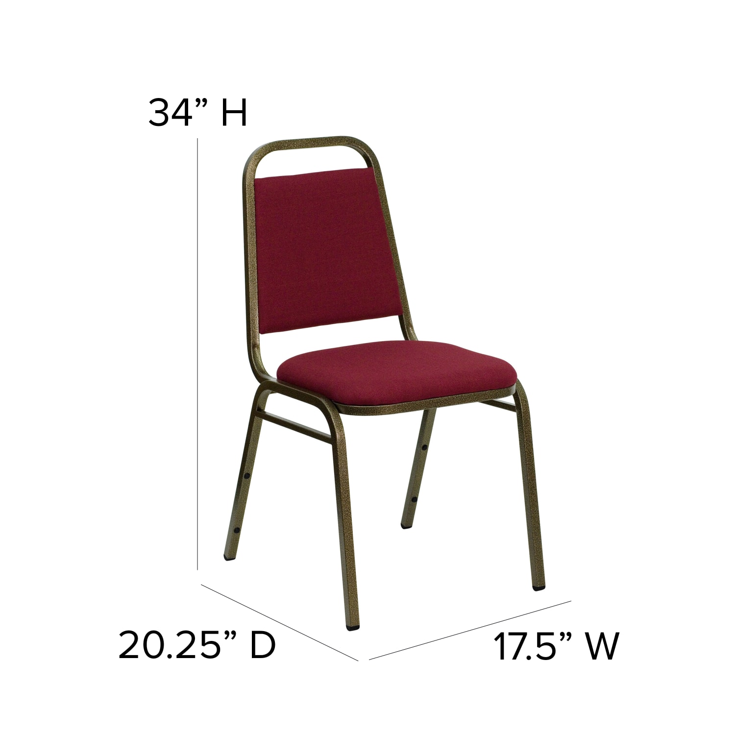 Flash Furniture HERCULES Series Trapezoidal Back Fabric Stacking Banquet Chair with 15in Thick Seat Burgundy FabricGold Vein Frame PopularChairscom Flash Furniture HERCULES Series Trapezoidal Back Fabric Stacking Banquet Chair with 15in Thick Seat Burgundy FabricGold Vein Frame PopularChairscom