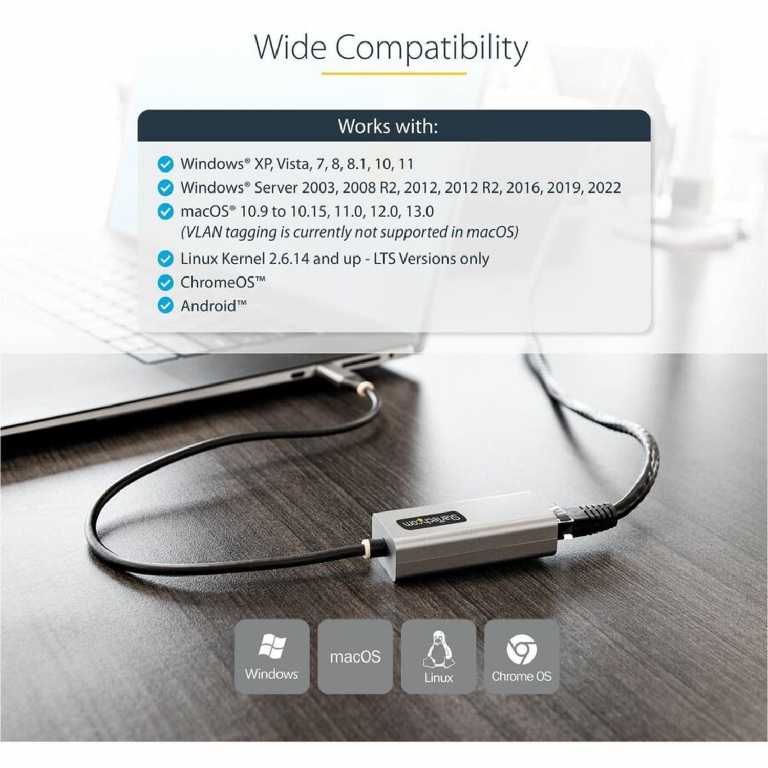 StarTech.com 10/100/1000 Mbps USB-C To Ethernet Adapter - Image 5