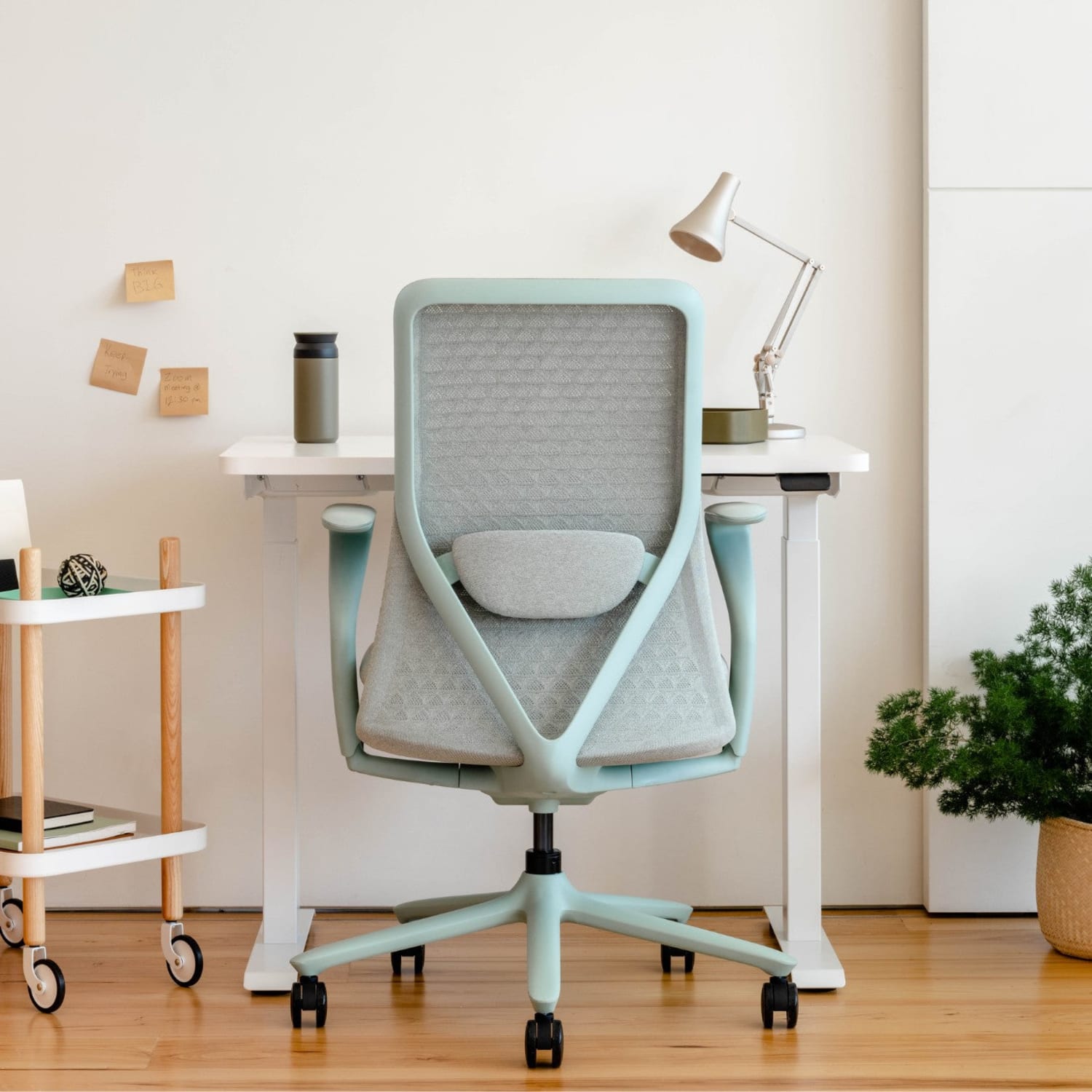 Branch Furniture Verve Seating Ergonomic Fabric Mid-Back Task Chair, Mint - Image 5