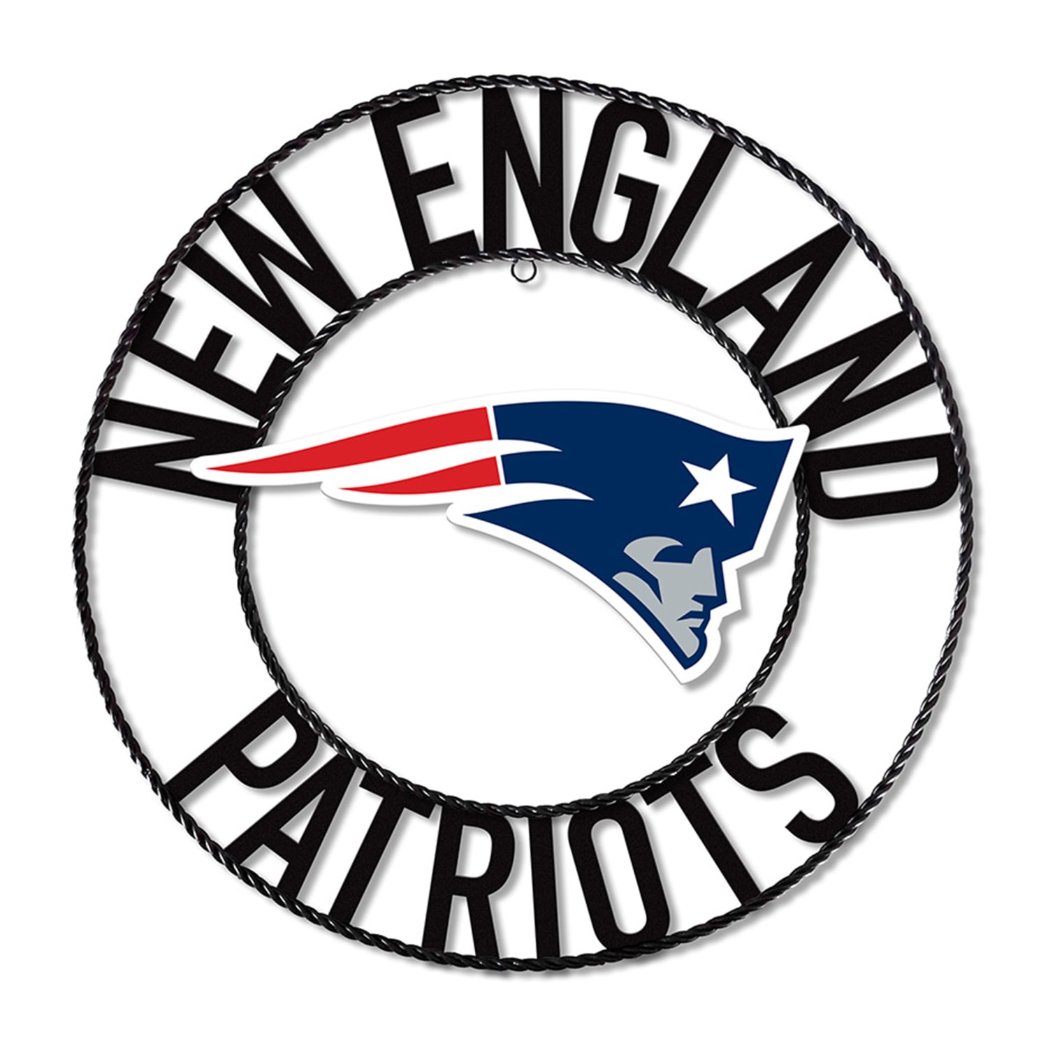 Imperial NFL Wrought Iron Wall Art, 24inH x 24inW x 1/2inD, New England Patriots