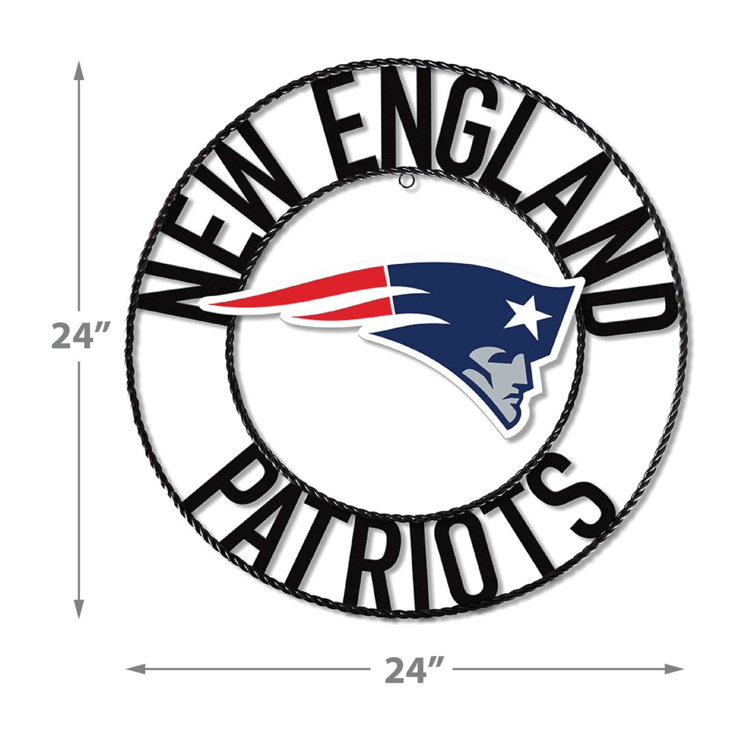 Imperial NFL Wrought Iron Wall Art, 24inH x 24inW x 1/2inD, New England Patriots - Image 3