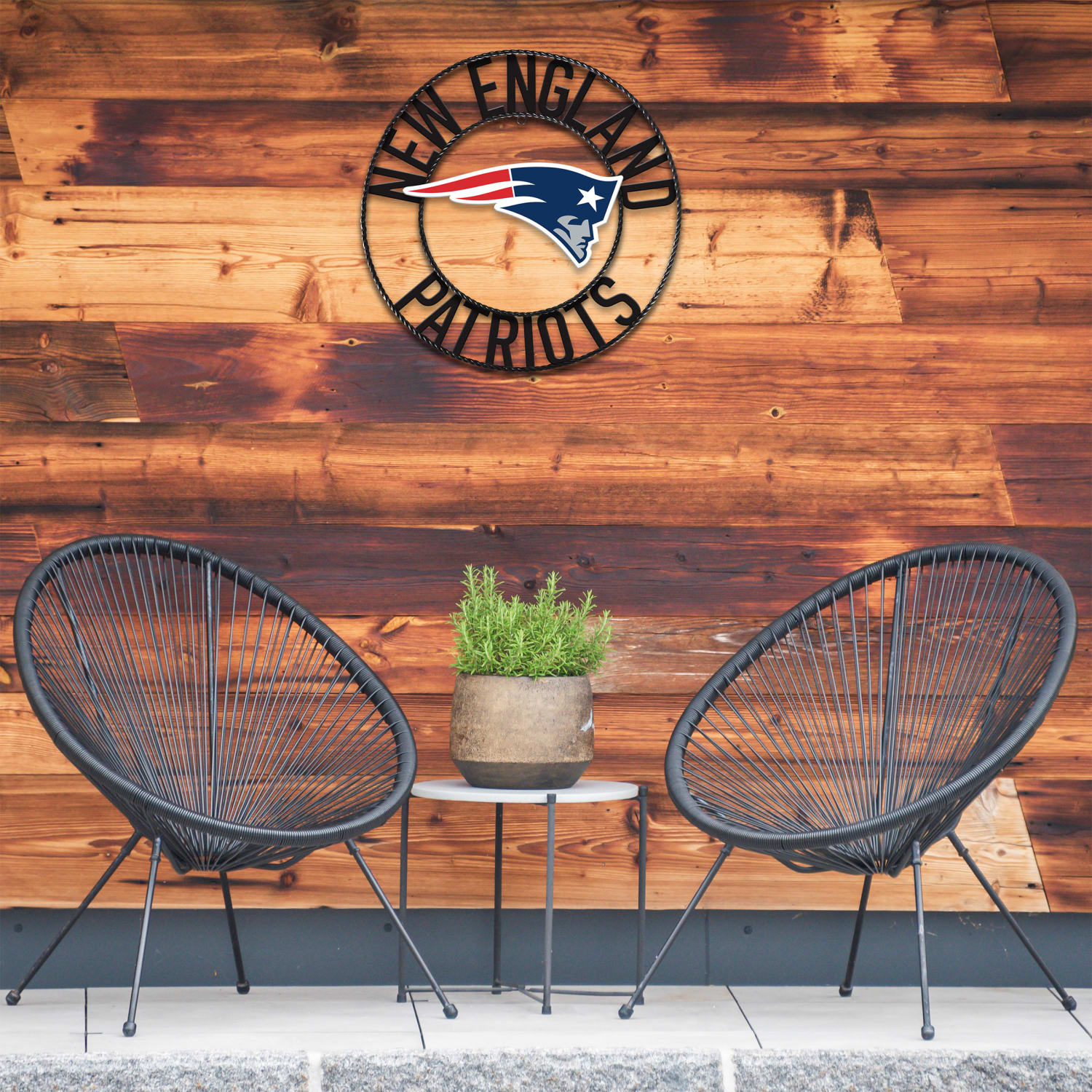 Imperial NFL Wrought Iron Wall Art, 24inH x 24inW x 1/2inD, New England Patriots - Image 4