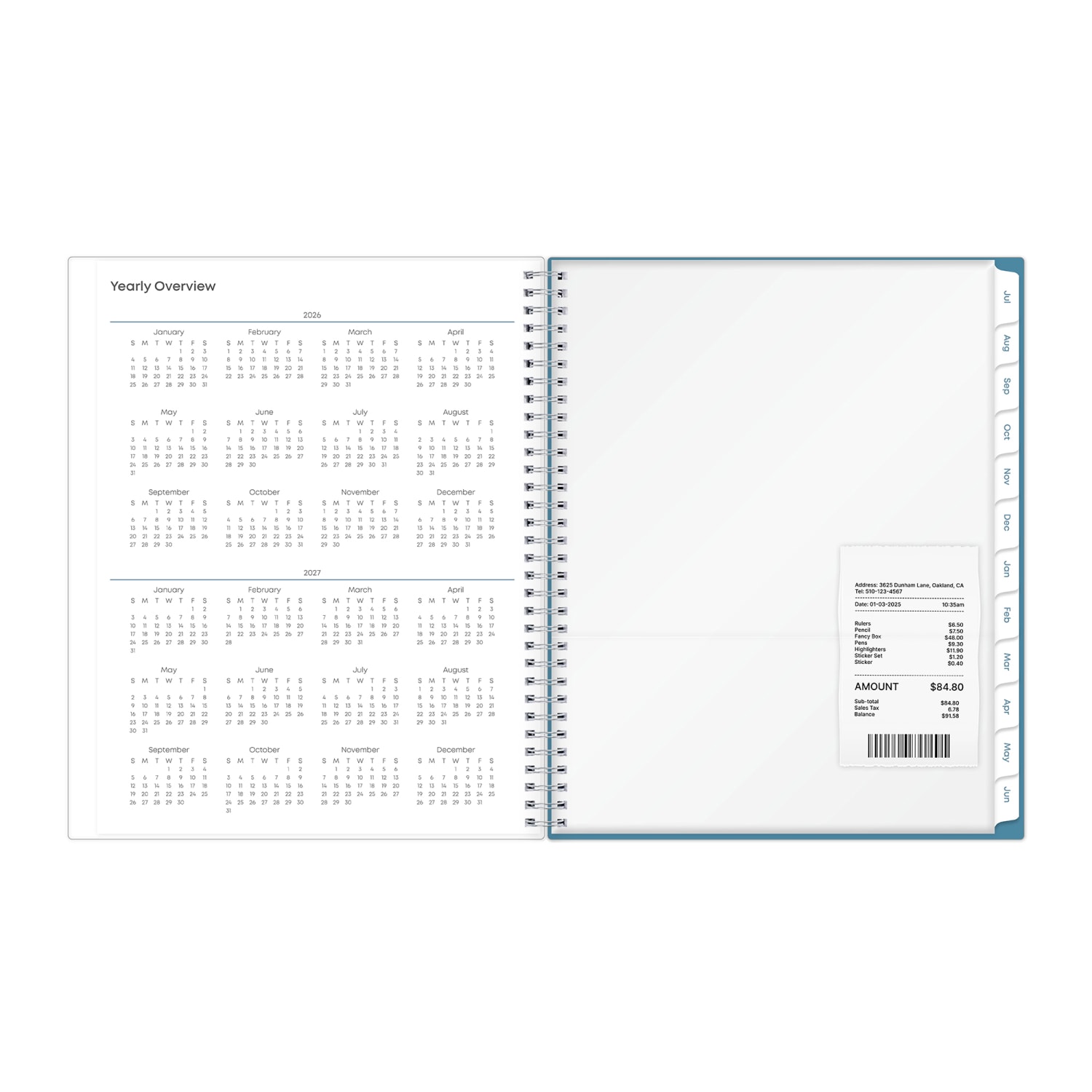 Teacher Lesson Planner BS Ditsy Dapple 8.5x11 AY26-27 W/M - Image 5