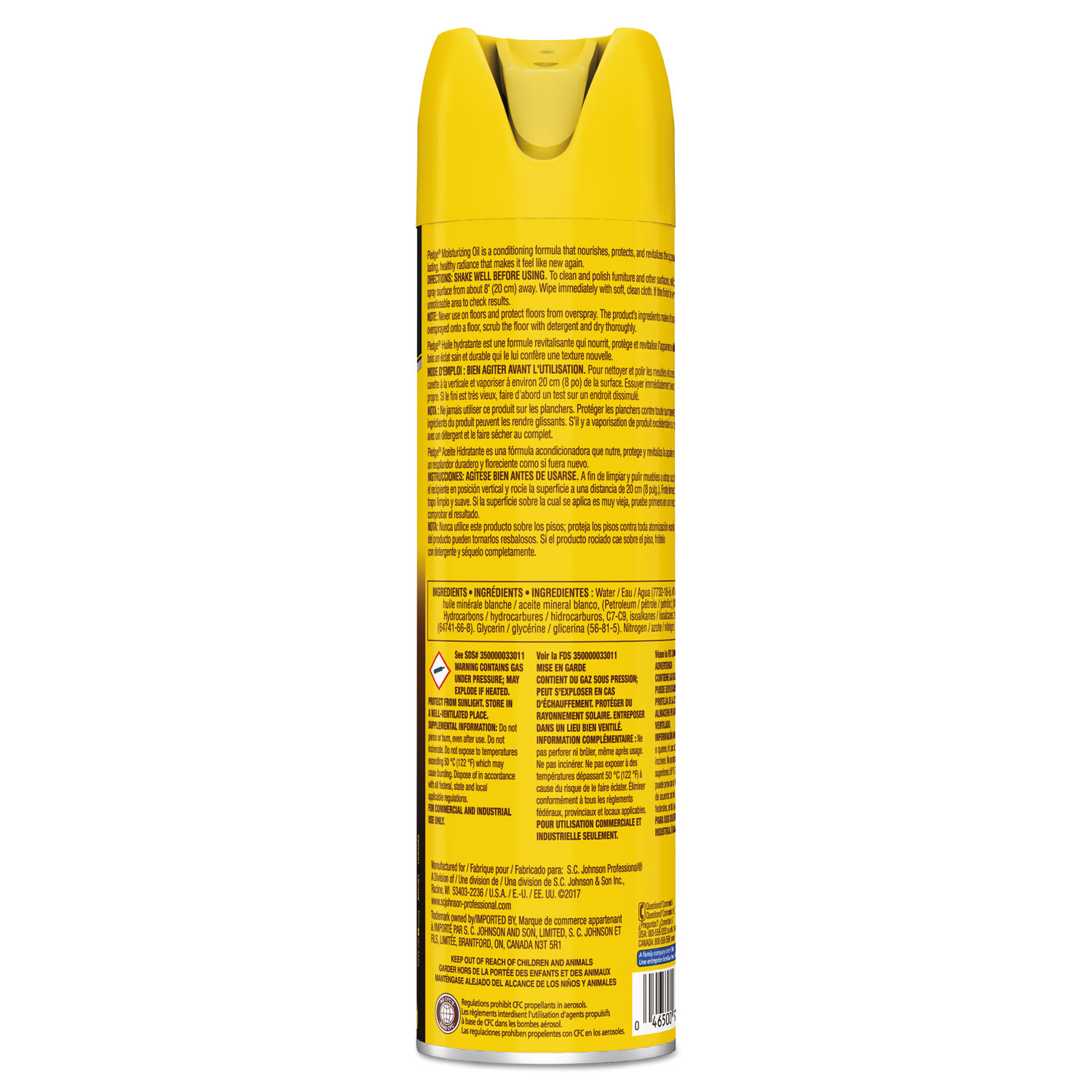 Pledge Furniture Polish, Revive Moisturizing Oil, 14.2 oz Can, 6/Carton - Image 4