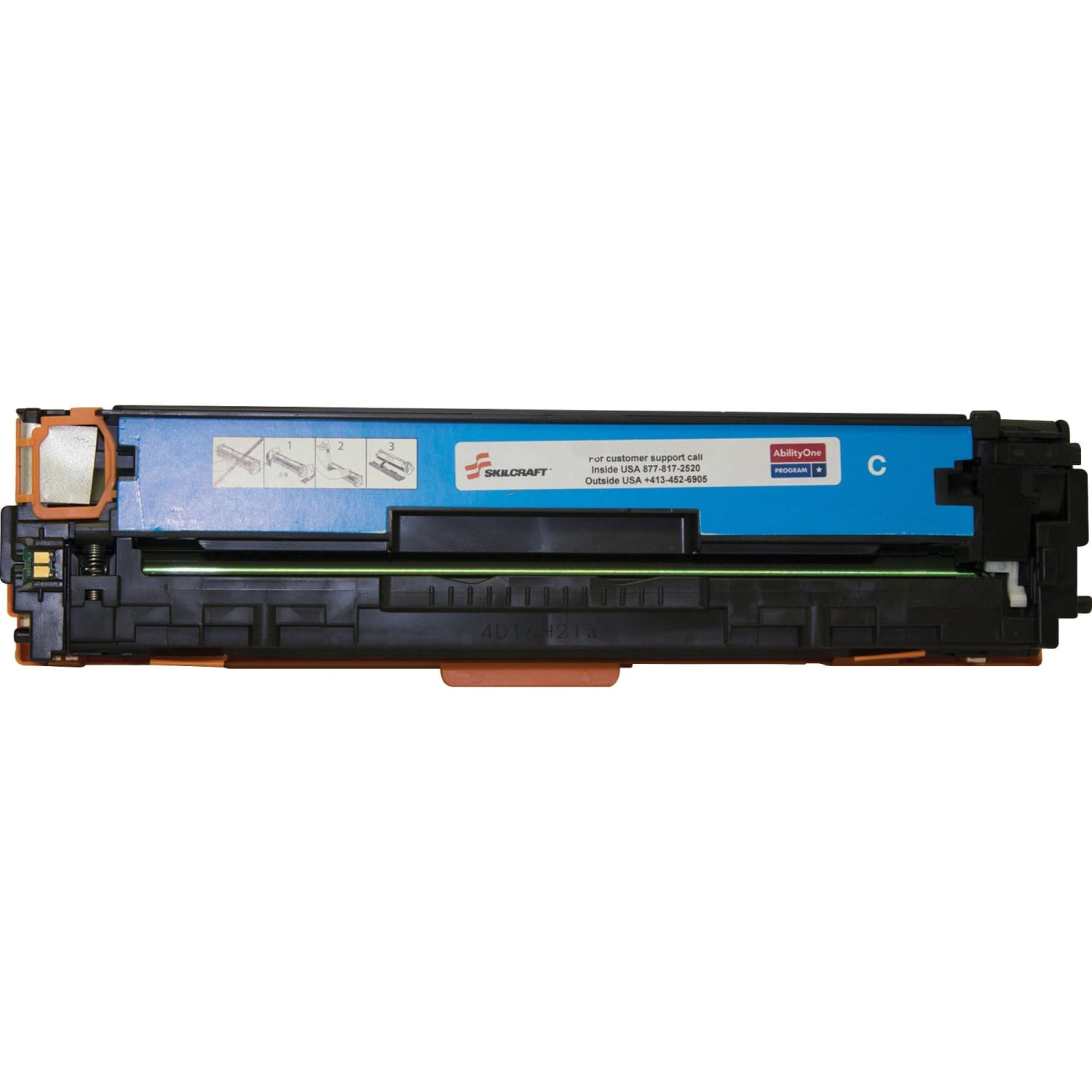 SKILCRAFT TAA Compliant Remanufactured Cyan Toner Cartridge Replacement For HP 304A, CC531A - Image 3