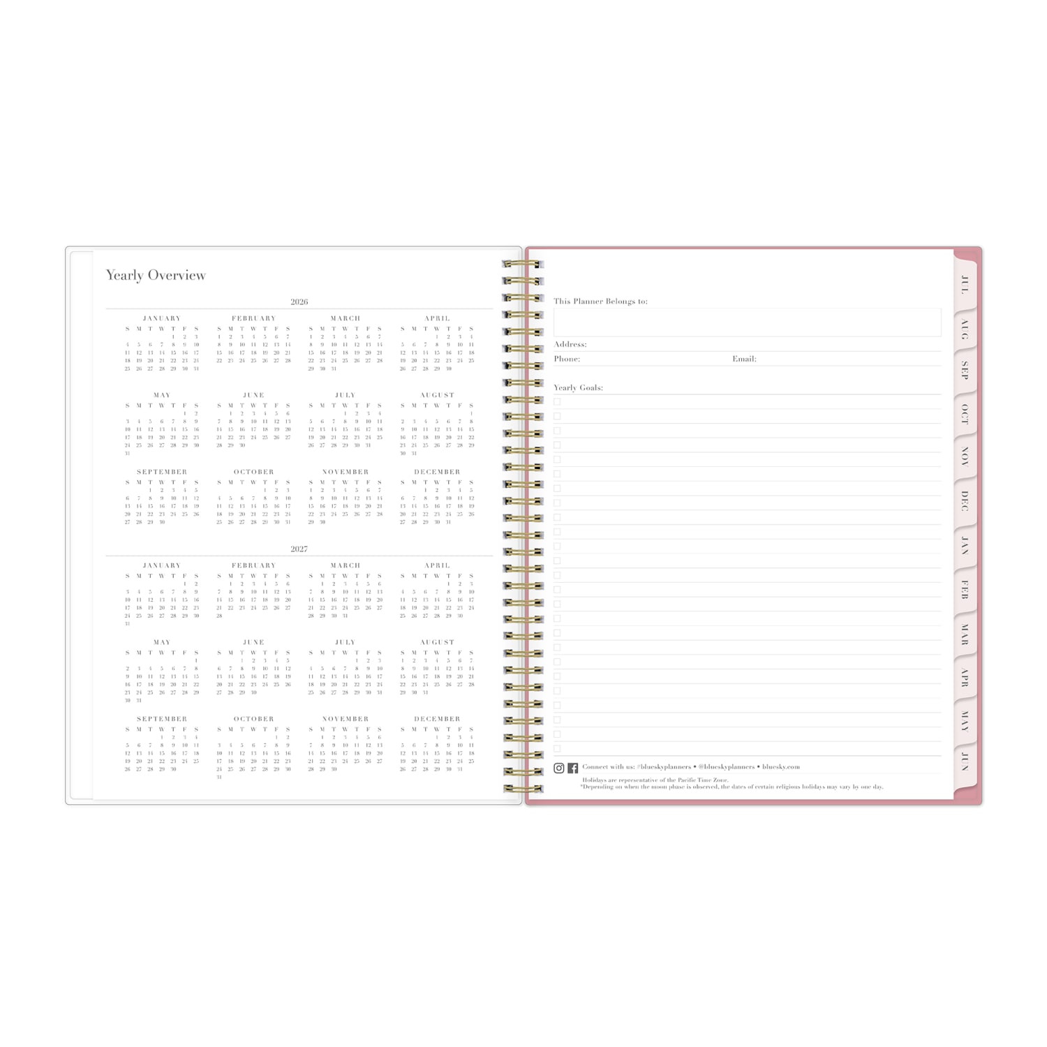 Planning Calendar RP Peony PP 8.5x11 AY26-27 Weekly/Monthly - Image 6