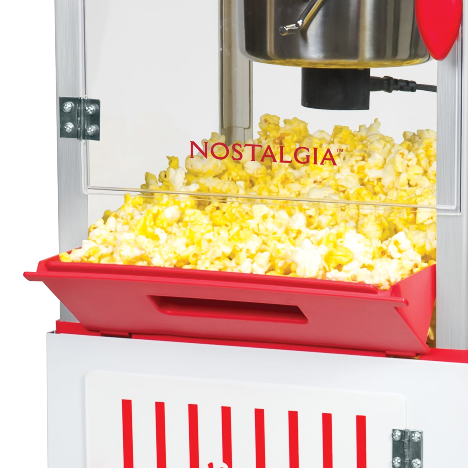 Nostalgia Electrics PC25RW Popcorn Cart, Red/White - Image 3