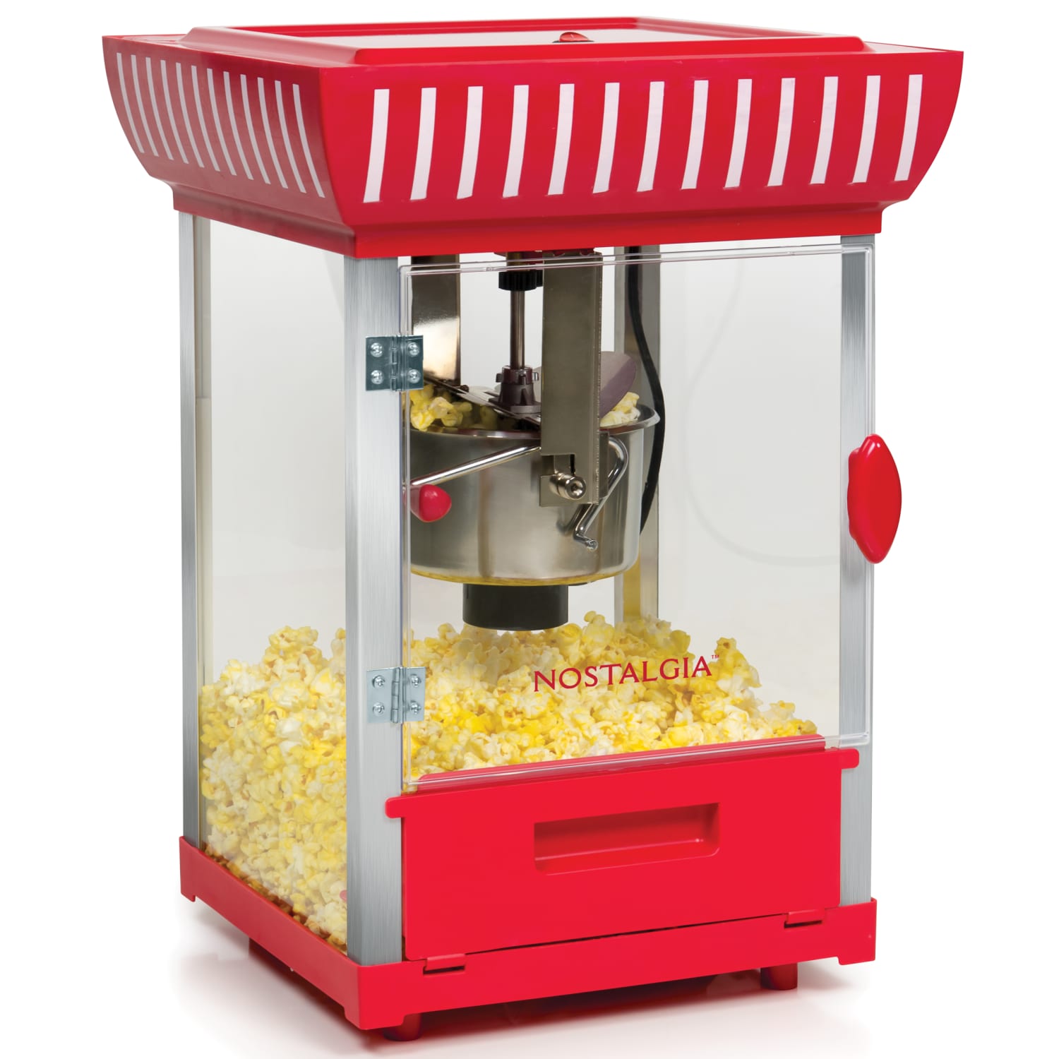 Nostalgia Electrics PC25RW Popcorn Cart, Red/White - Image 5