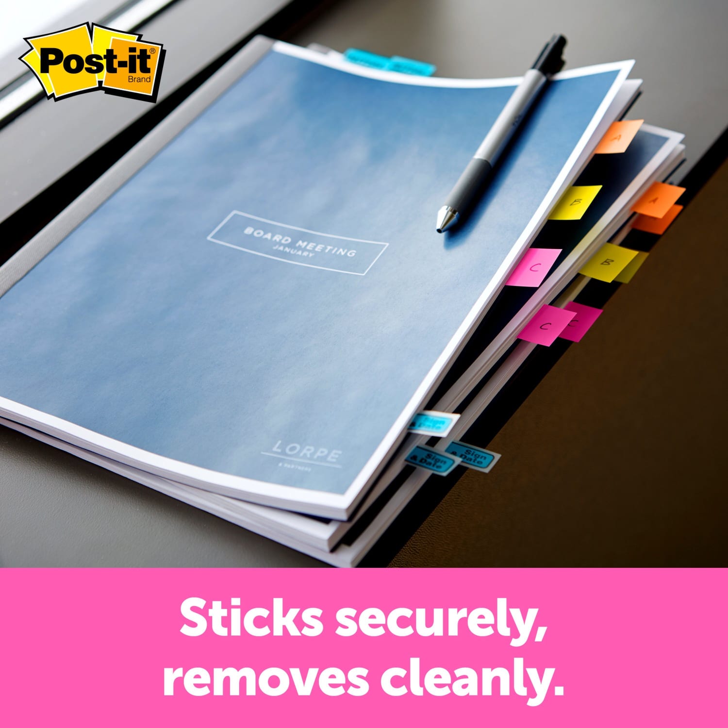 Post-it Flags in Desk Grip Dispenser, 1in x 1 -11/16in, Yellow, 200 Flags - Image 6