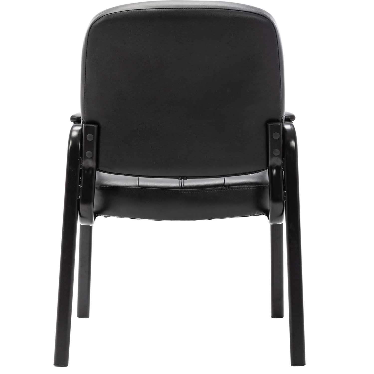 Lorell Chadwick Bonded Leather Guest Chair Black PopularChairscom