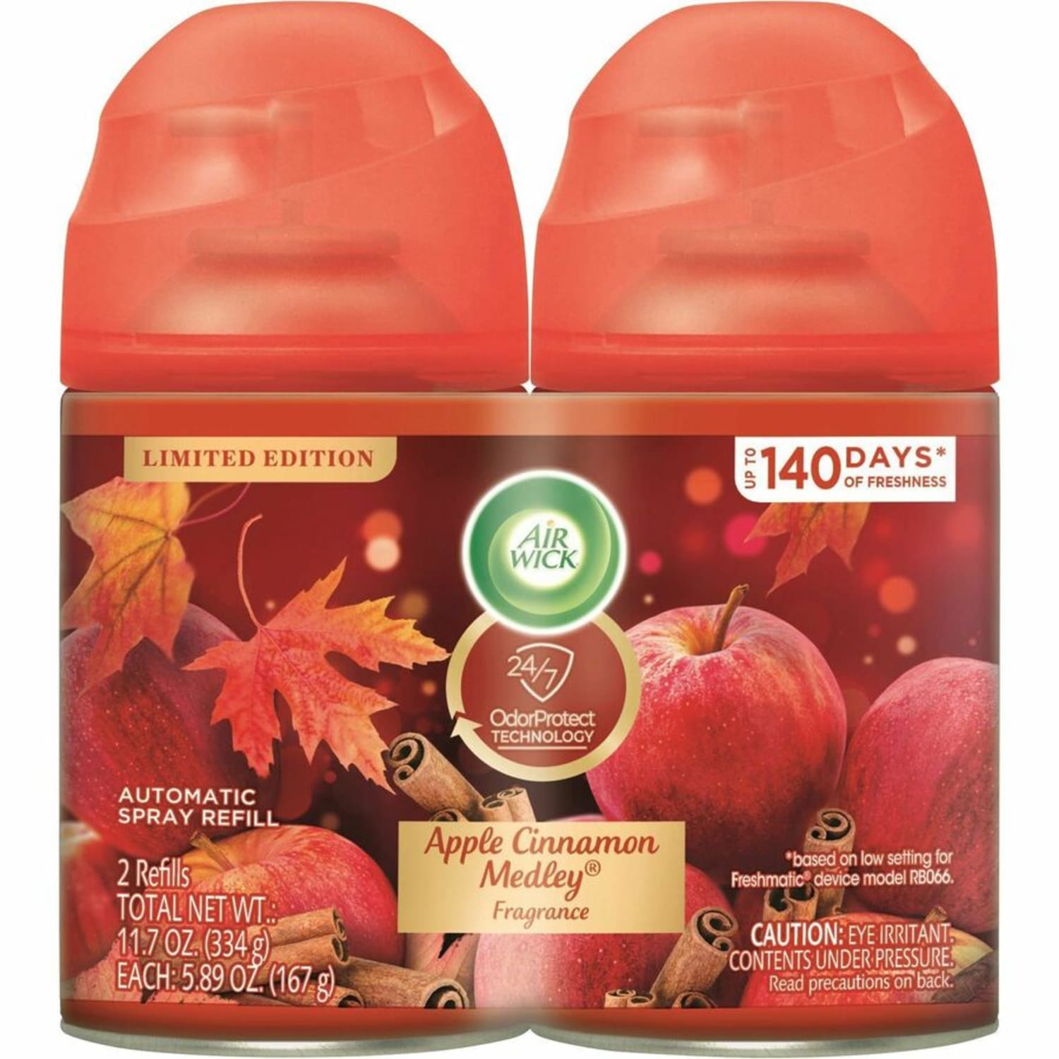 Air Wick Freshmatic Air Freshener Spray Refill - Spray - 5.90 oz - Apple Cinnamon Medley - 60 Day - Odor Neutralizer, Long Lasting - 2/Pack - 3/Carton - Image 5