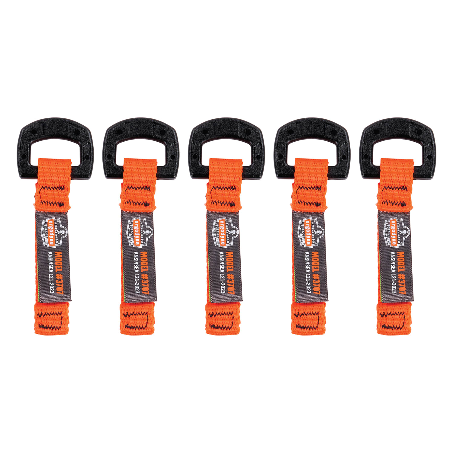 Ergodyne 3707 Web Tool Tethers, 3-1/2in, Orange, Pack Of 6 Tethers - Image 3