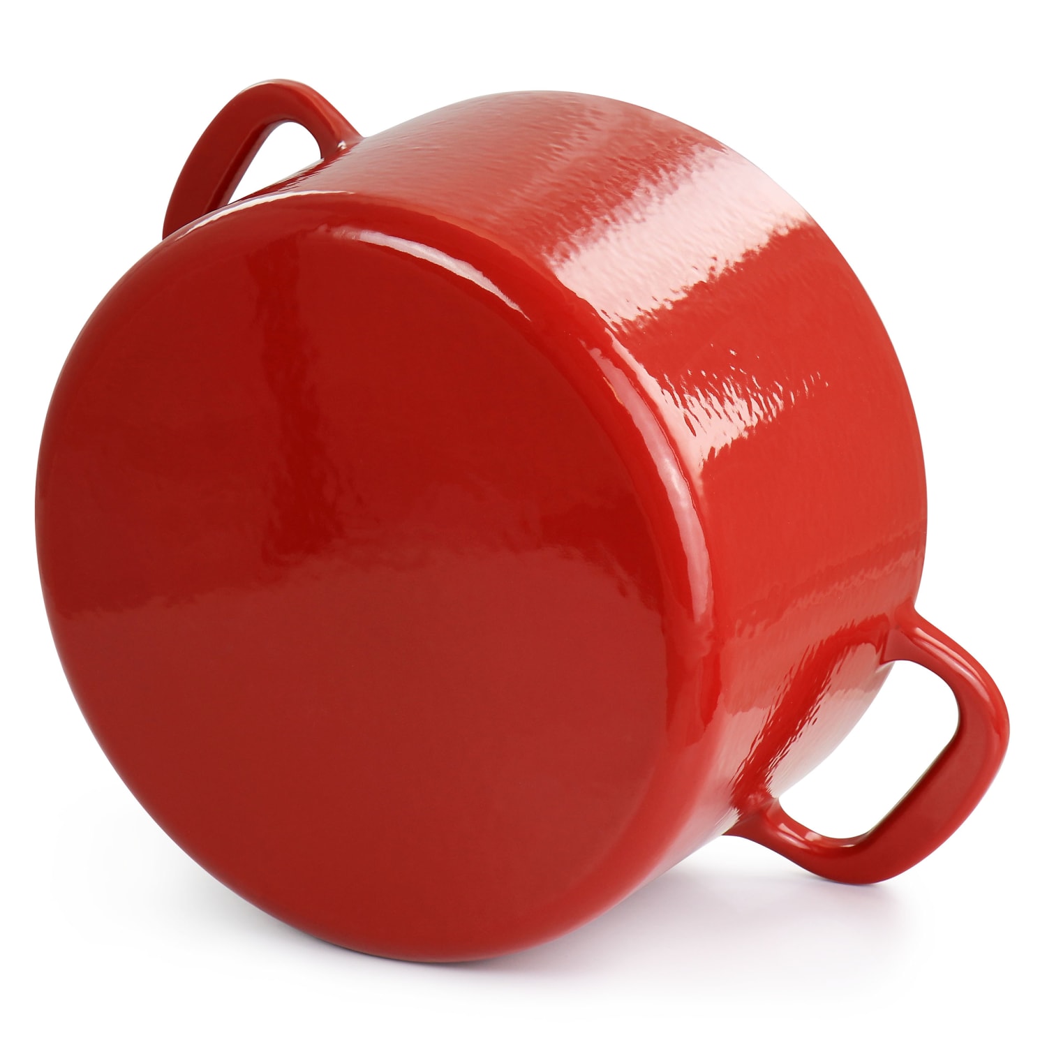 Martha Stewart Enameled Cast Iron Embossed Dutch Oven With Lid, 7 Qt, Red - Image 3