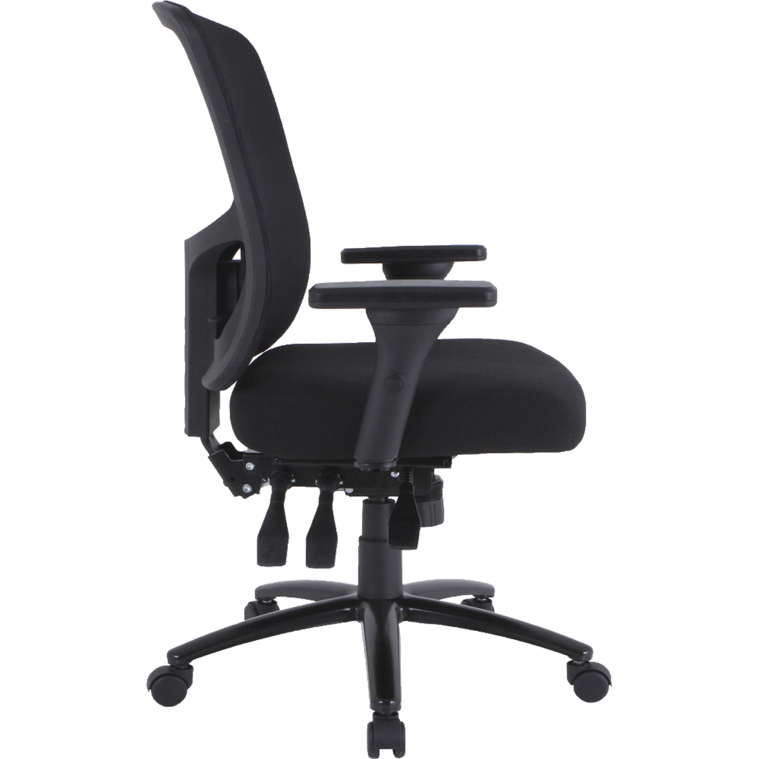 Lorell Big & Tall High-Back Mesh Chair, Black - Image 3