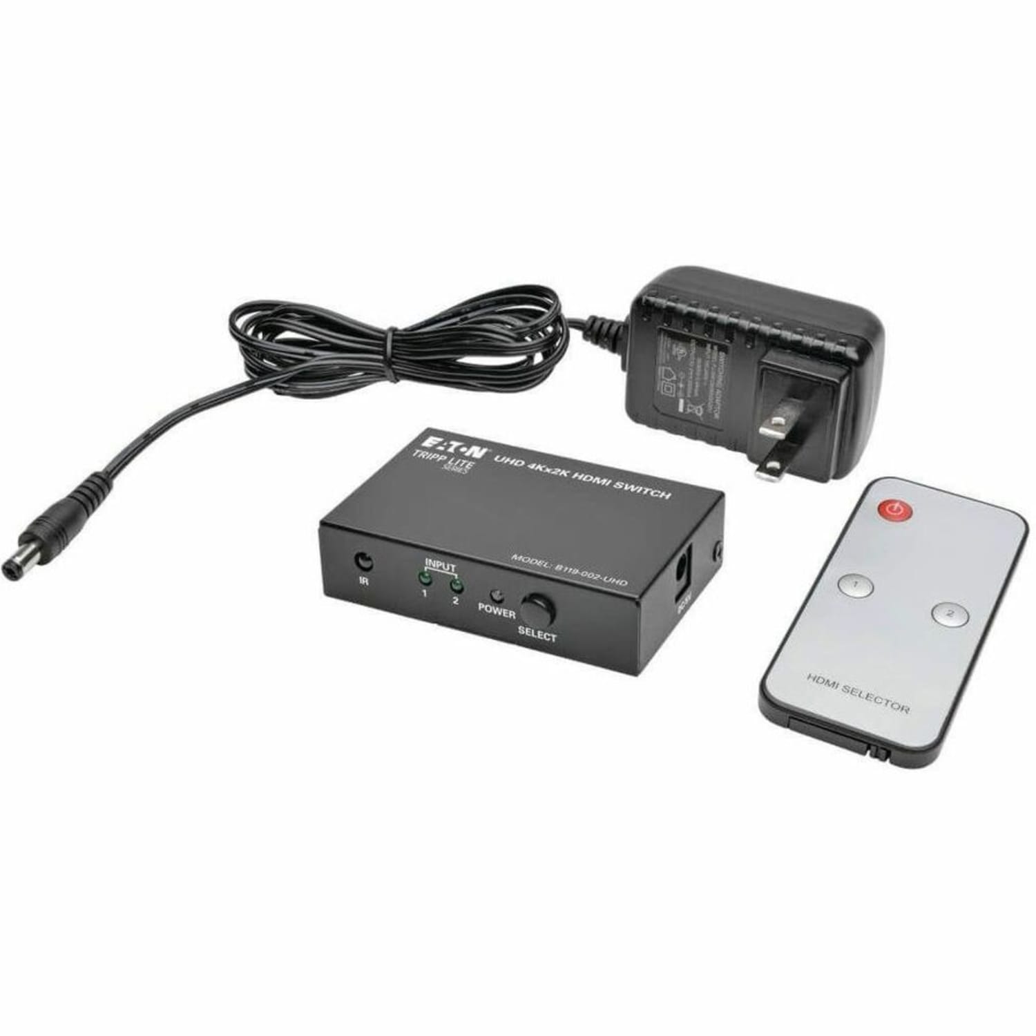 Eaton Tripp Lite series 2-Port HDMI Switch for Video & Audio 4K x 2K UHD 60 Hz w Remote - Video/audio switch - 2 x HDMI - desktop - Image 5