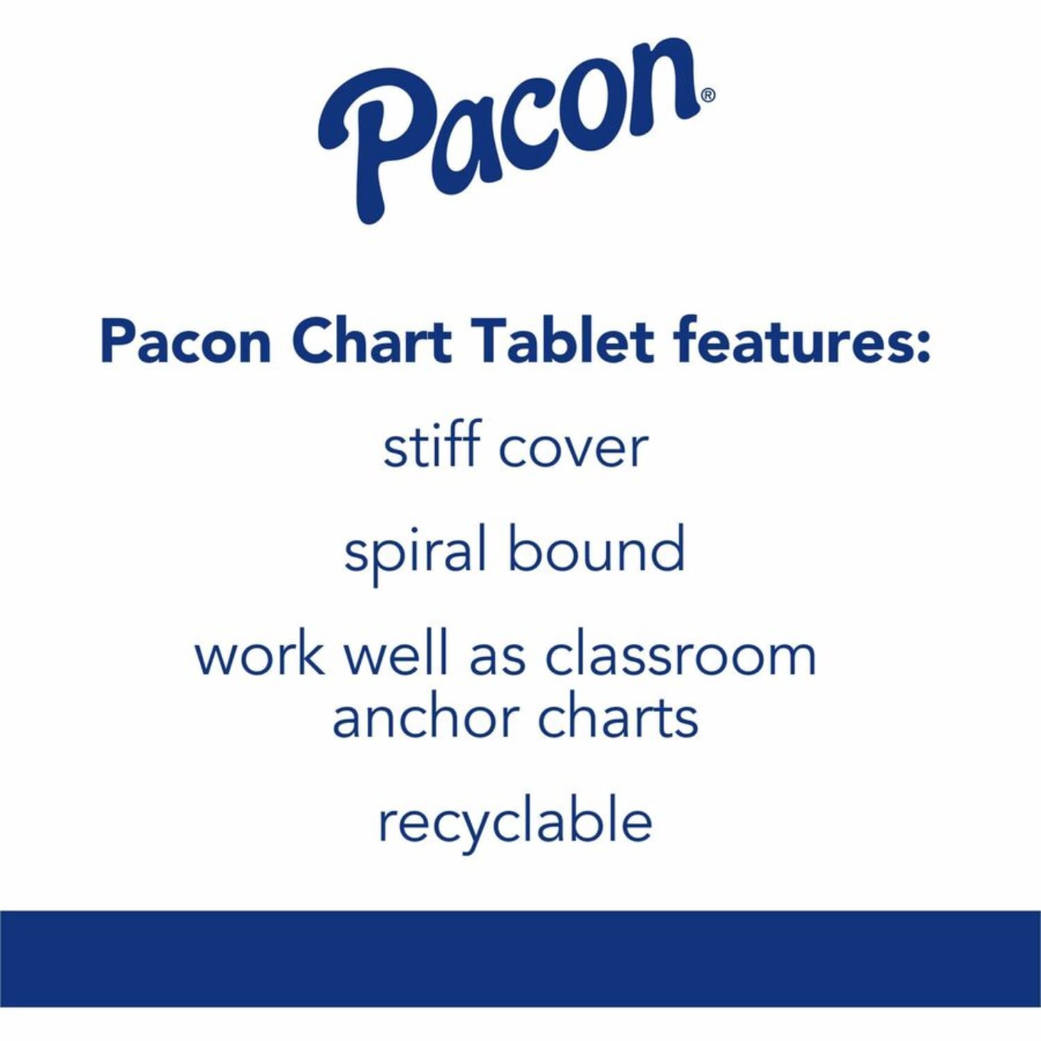 Pacon Chart Pad, 24in x 32in, 2-Hole Top Punched, 1in Ruled, 70 Sheets - Image 4