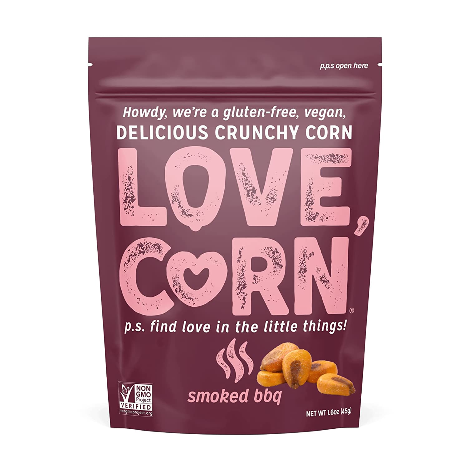 Love Corn Smoked BBQ Corn Chips, 1.6 Oz, Pack Of 10 Bags - Image 3
