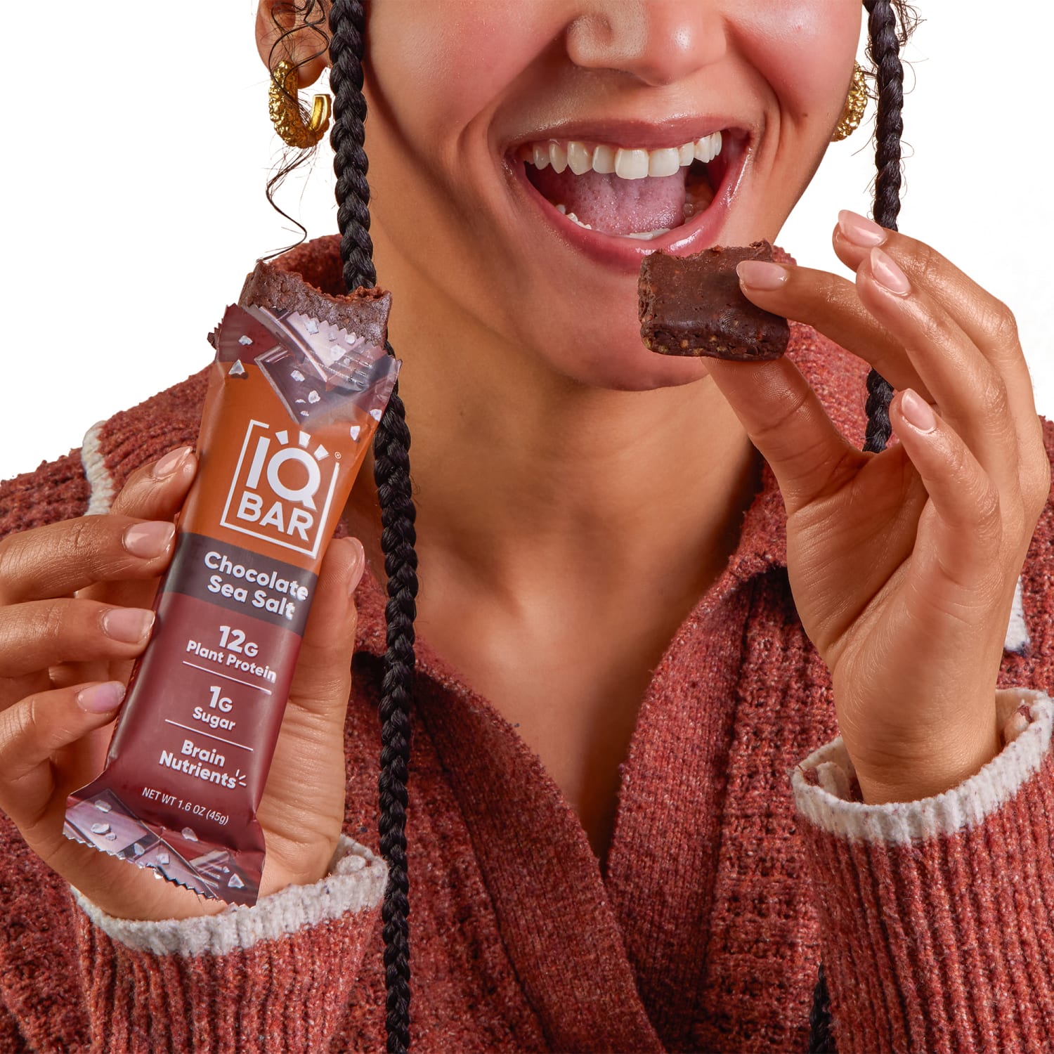 IQ BAR Brain Fuel Protein Bars, Chocolate Sea Salt, 1.6 Oz, Box Of 24 Bars - Image 4