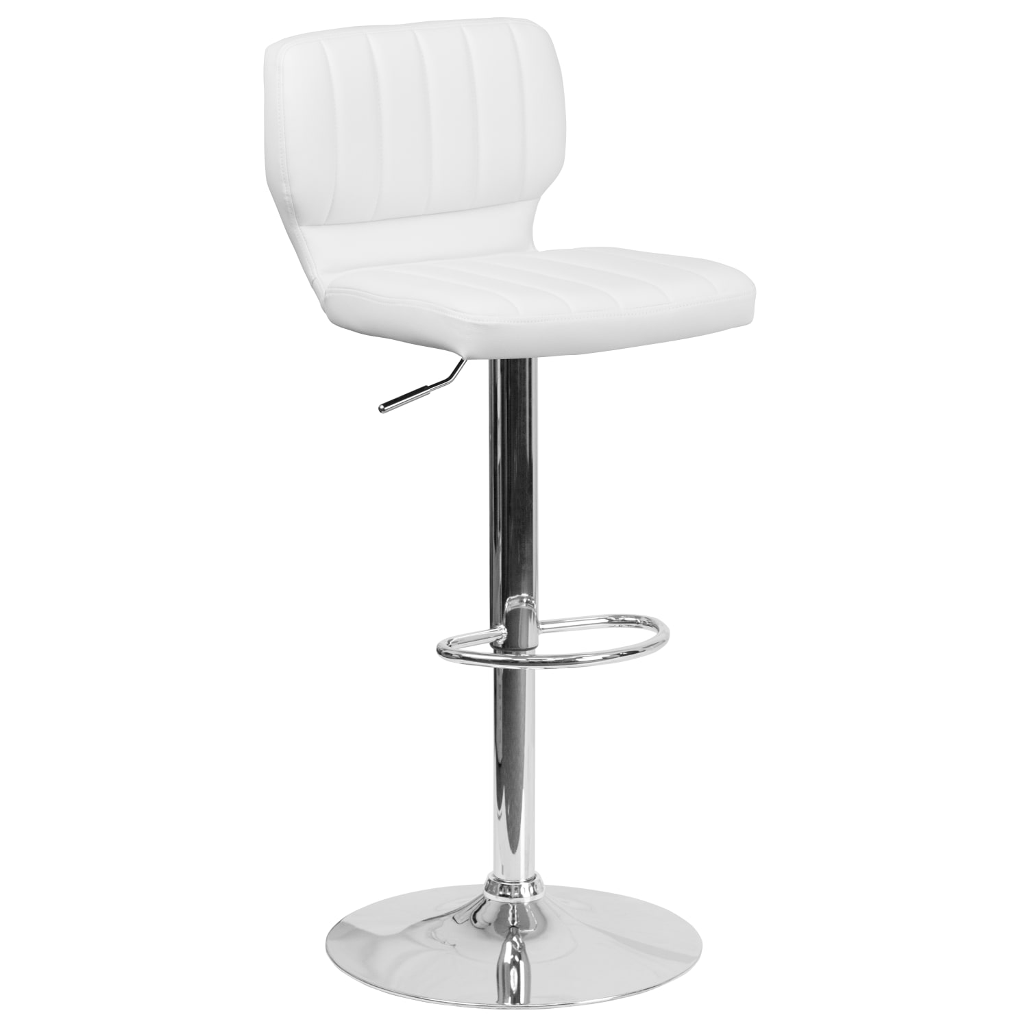 Flash Furniture Contemporary Adjustable Bar Stool, White - Image 3