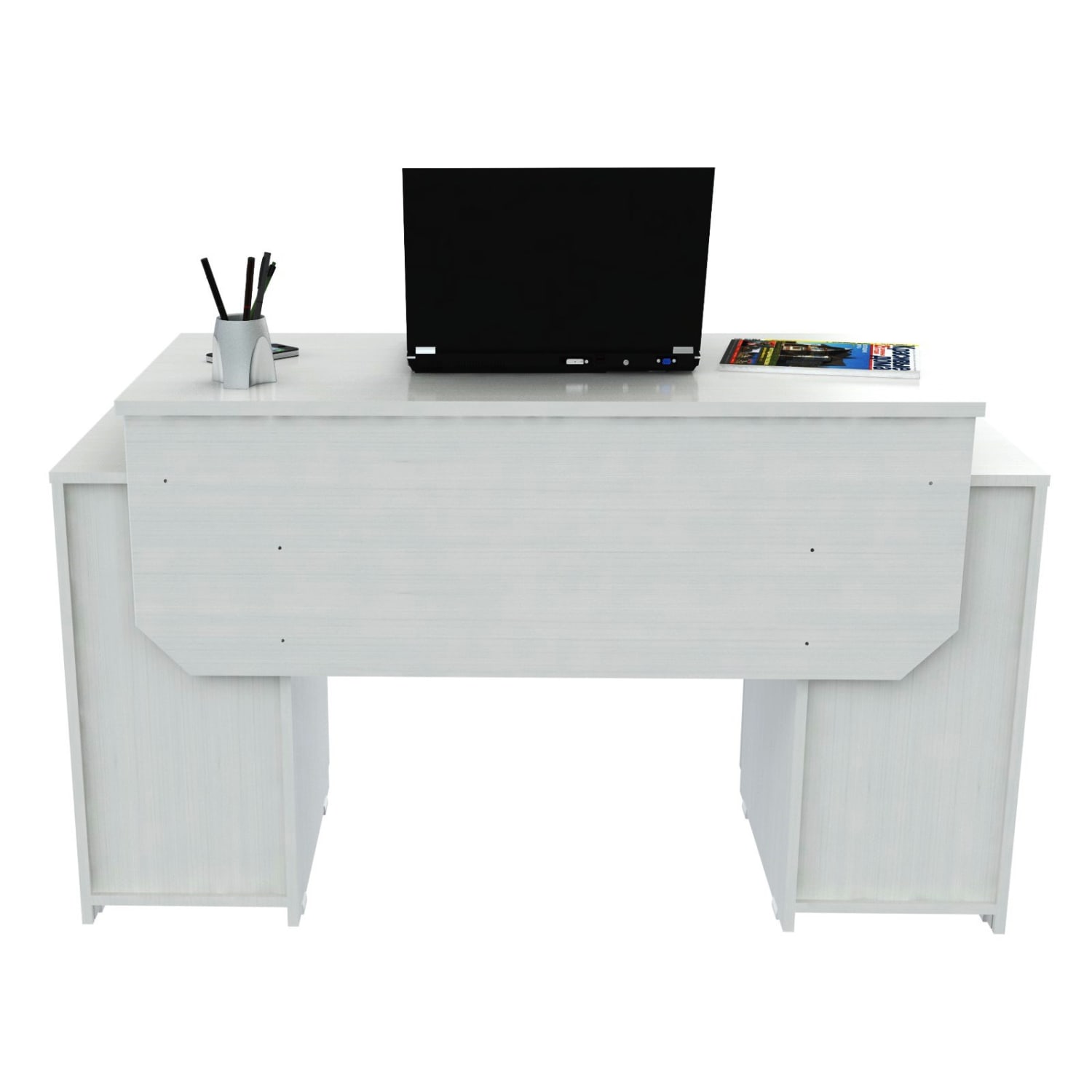 Inval Laura 50inW Standard Computer Desk, Washed Oak - Image 6