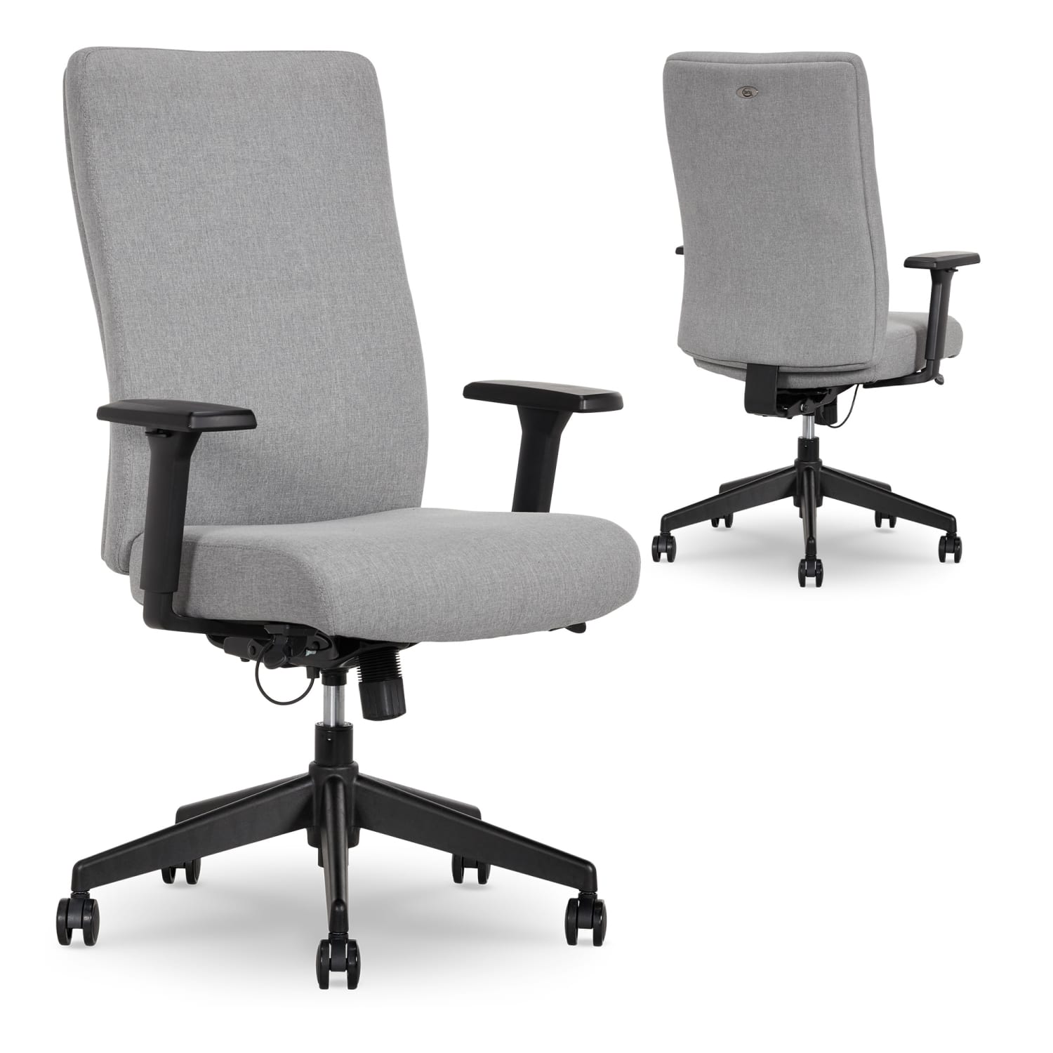 Serta Commercial Eco-2000 High-Back Ergonomic Fabric Chair, Gray - Image 3