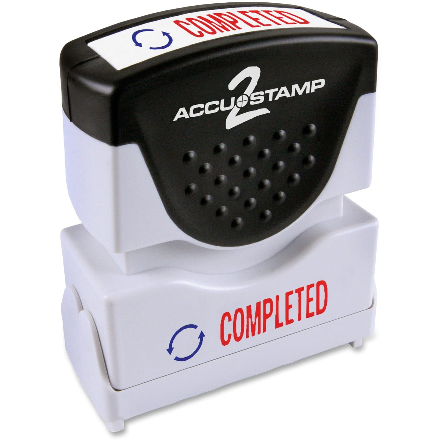 AccuStamp Pre-Ink Message Stamp, "Completed", Red/Blue - Image 4
