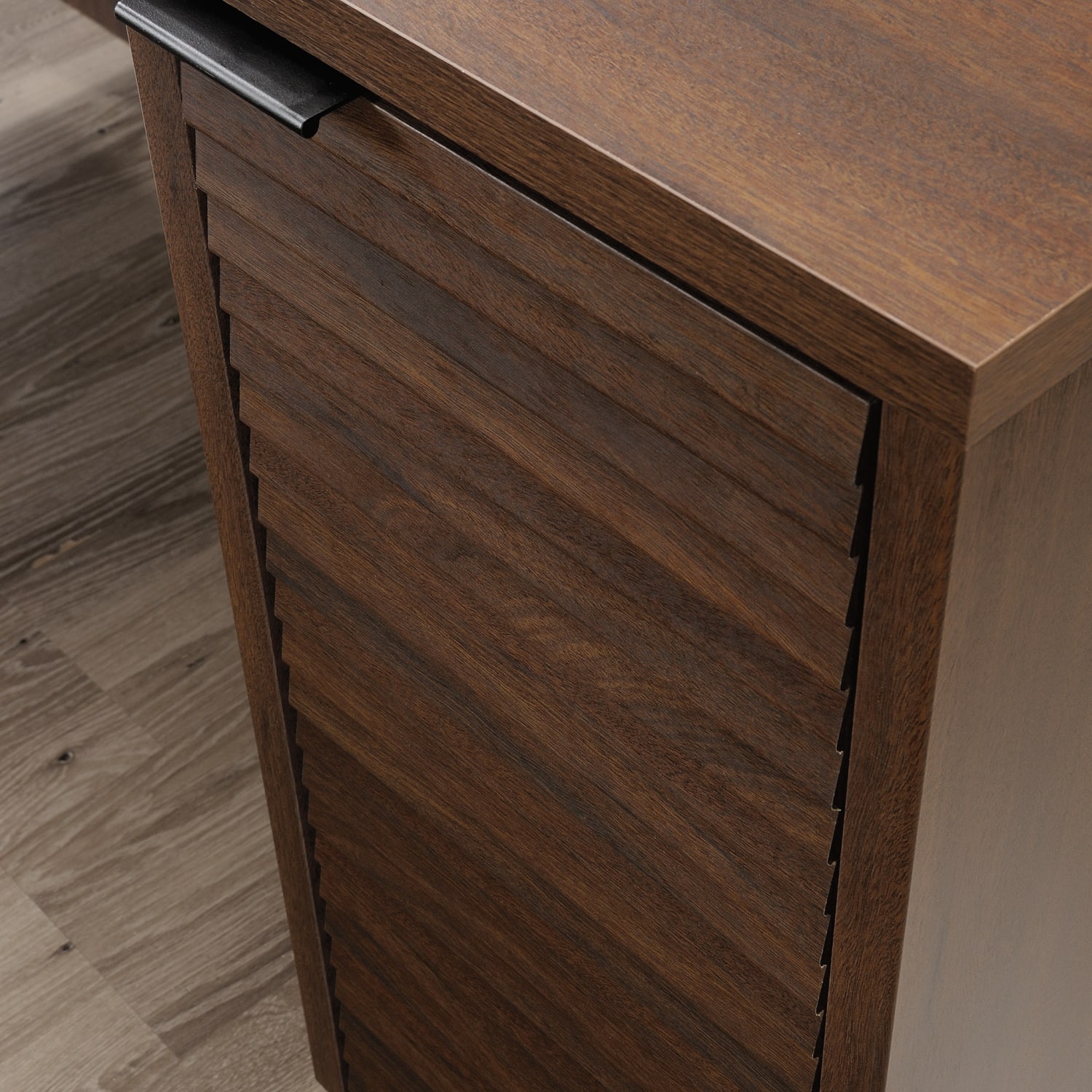 Sauder Englewood 65inW L-Shaped Corner Desk, Spiced Mahogany - Image 6