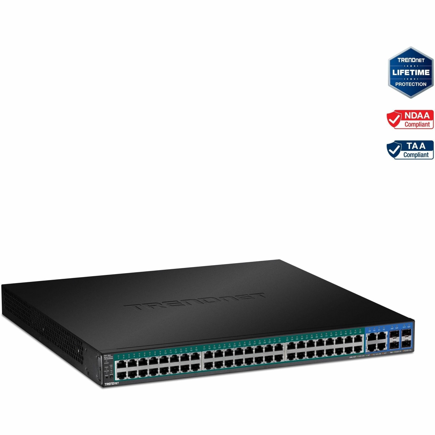 TRENDnet 52-Port Gigabit Web Smart PoE+ Switch - Image 3