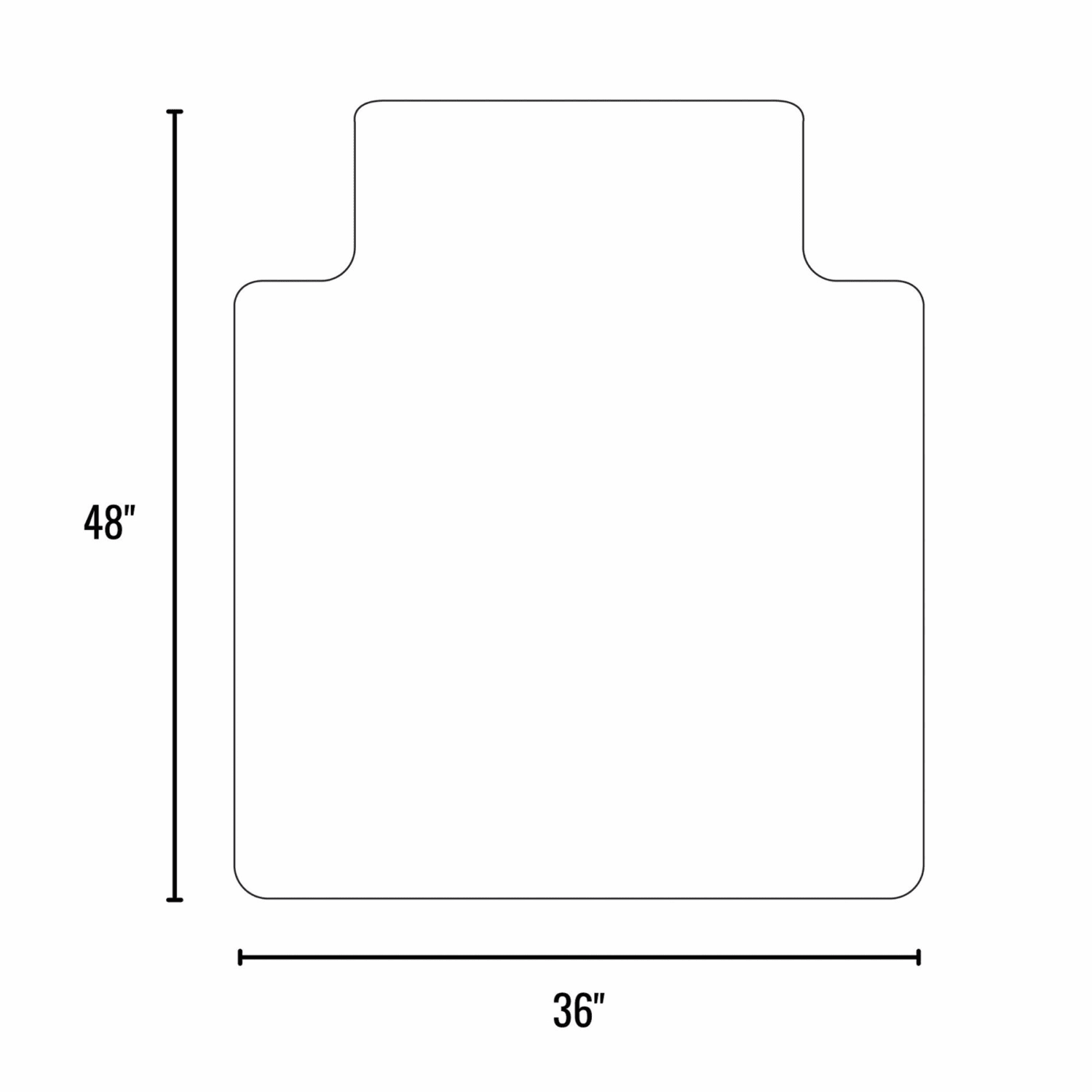 ES Robbins EverLife Chair Mat For Low Pile Carpet, 36in x 48in, Clear - Image 6