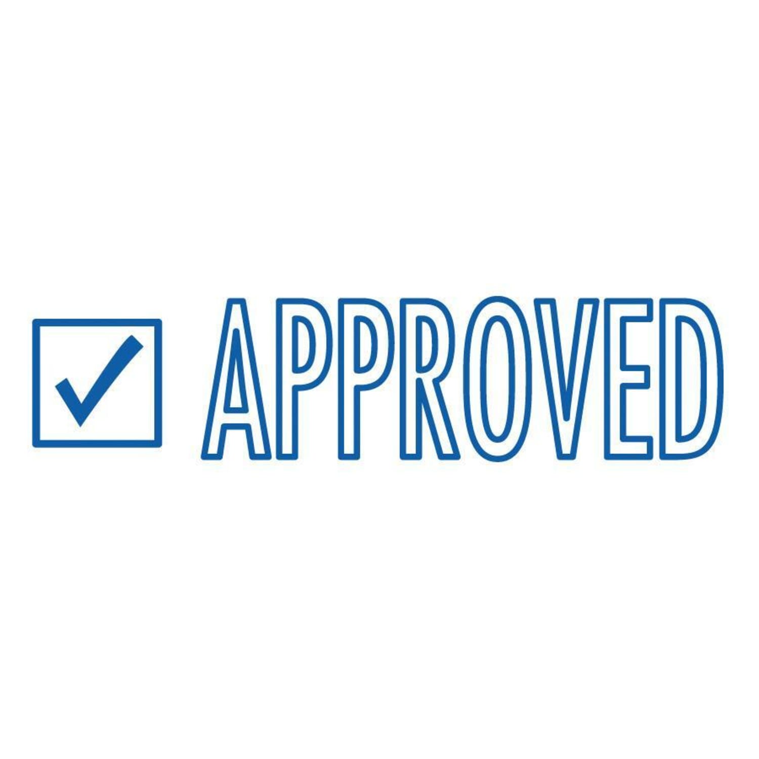 AccuStamp2 Pre-Inked Message Stamp, "Approved", Blue - Image 6