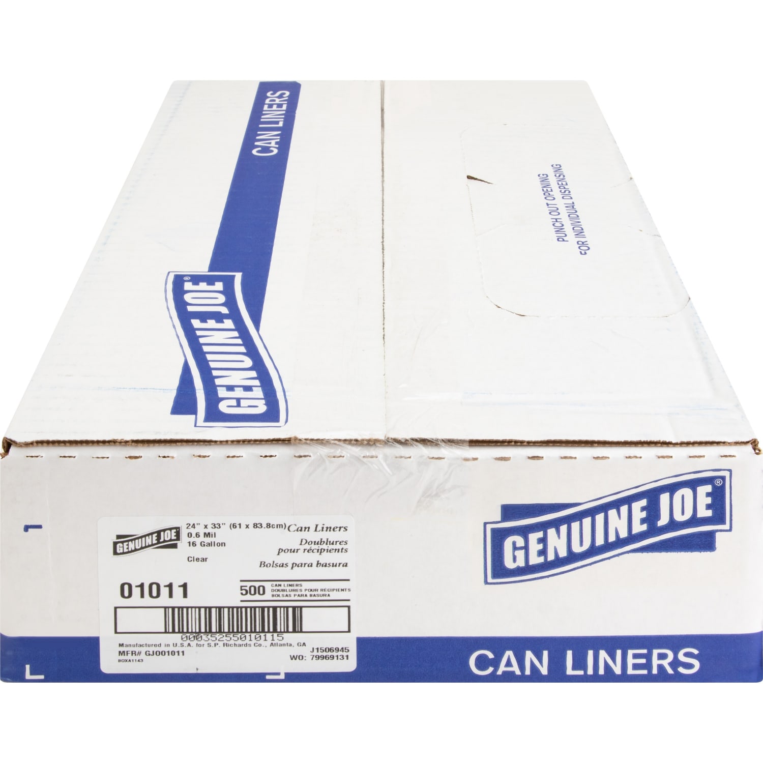 Genuine Joe Super Hexene Clear Trash Can Liners, 16 Gallons, 24in x 31in, Box Of 500 - Image 4