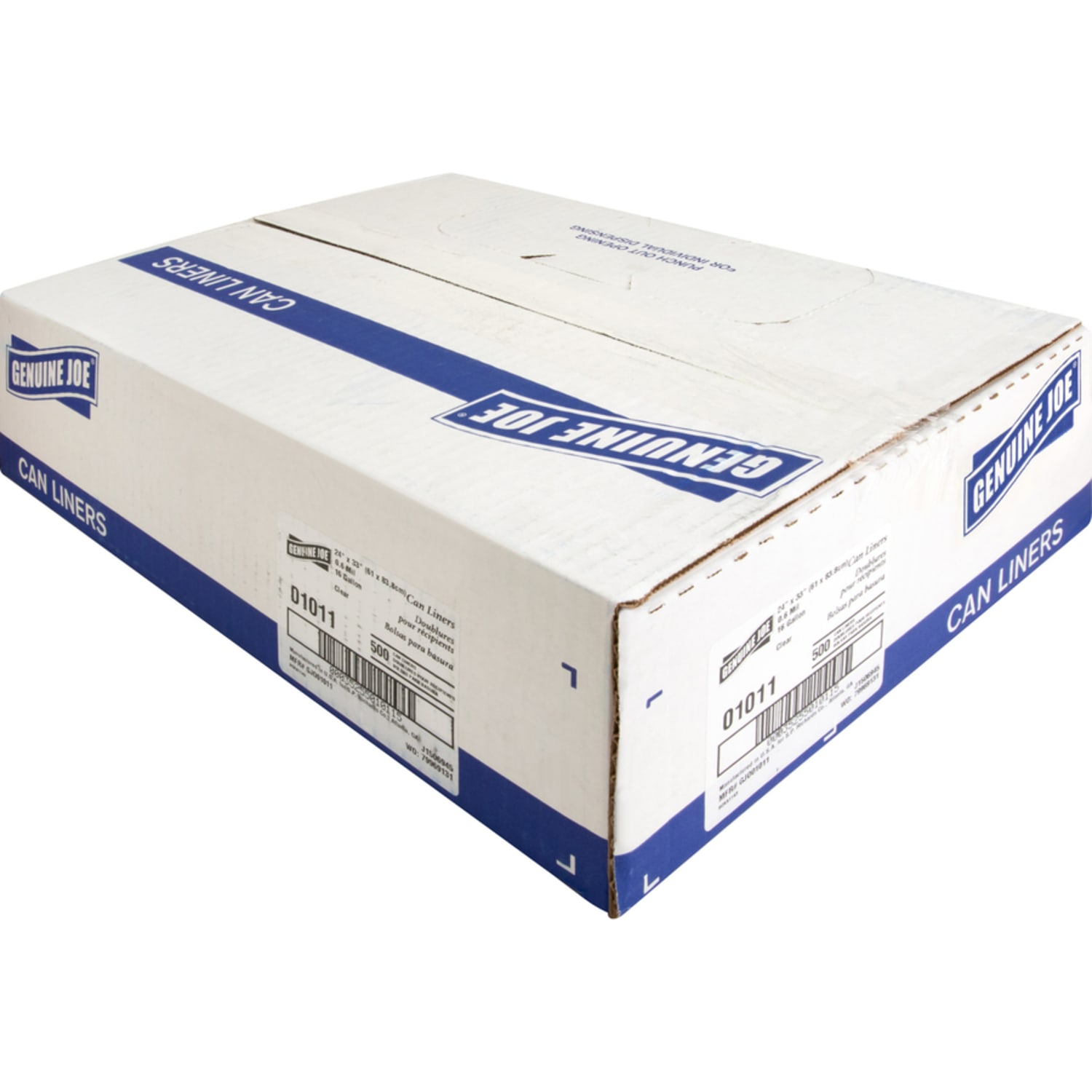 Genuine Joe Super Hexene Clear Trash Can Liners, 16 Gallons, 24in x 31in, Box Of 500 - Image 6