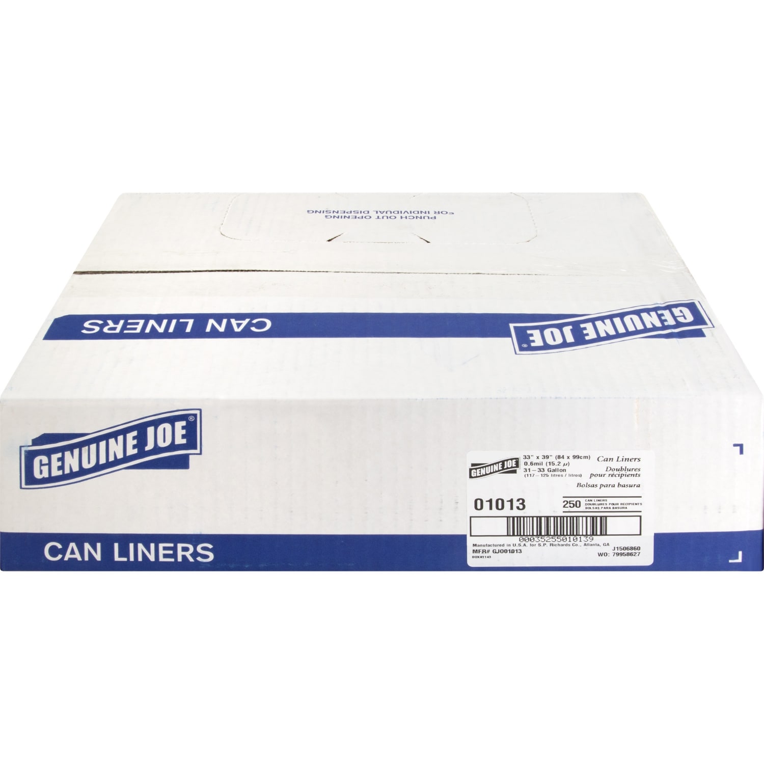 Genuine Joe Super Hexene Clear Trash Can Liners, 33 Gallons, 33in x 39in, Box Of 250 - Image 4