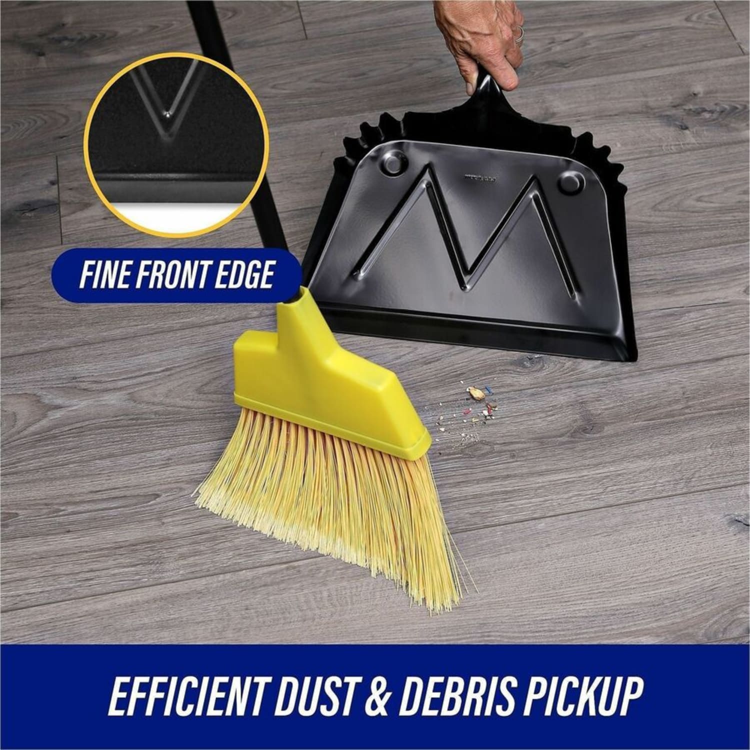 Genuine Joe Heavy-Duty Metal Dustpan - 16in Wide - Steel - Black - 1 Each - Image 4