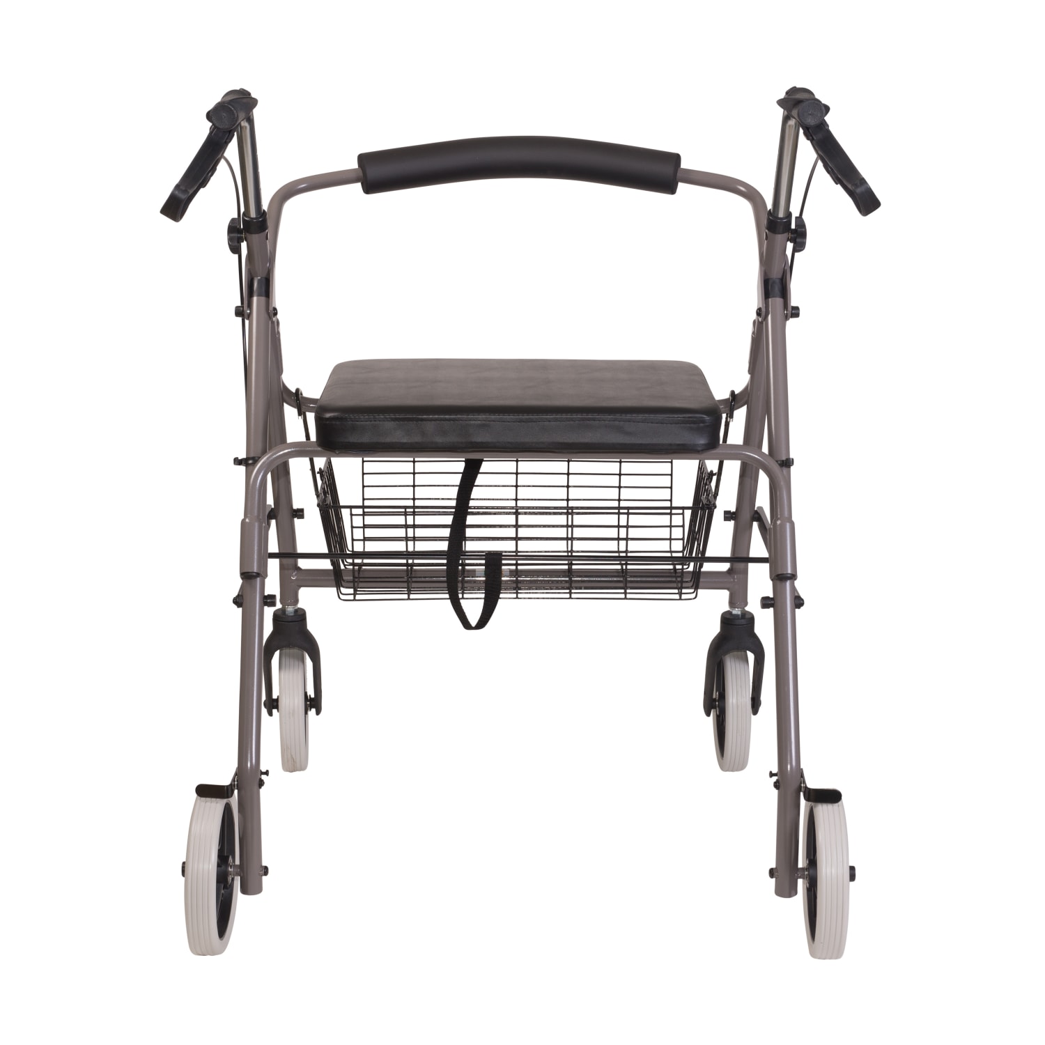 DMI Lightweight Extra-Wide Aluminum Folding Rollator With Seat, Titanium - Image 4