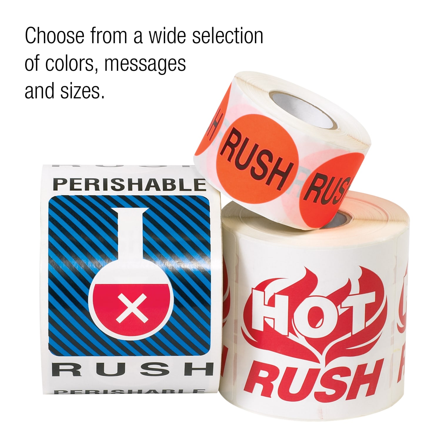 Tape Logic Preprinted Shipping Labels, DL1730, "Hot", 2in Circle, Red/Black, Roll Of 500 - Image 4