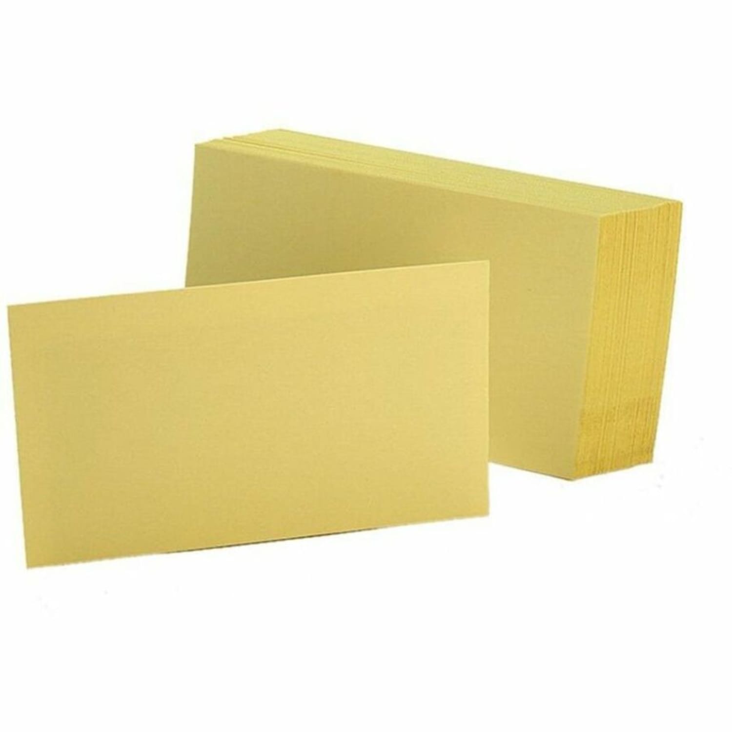 Oxford Color Index Cards, Unruled, 3in x 5in, Canary, Pack Of 100 - Image 3