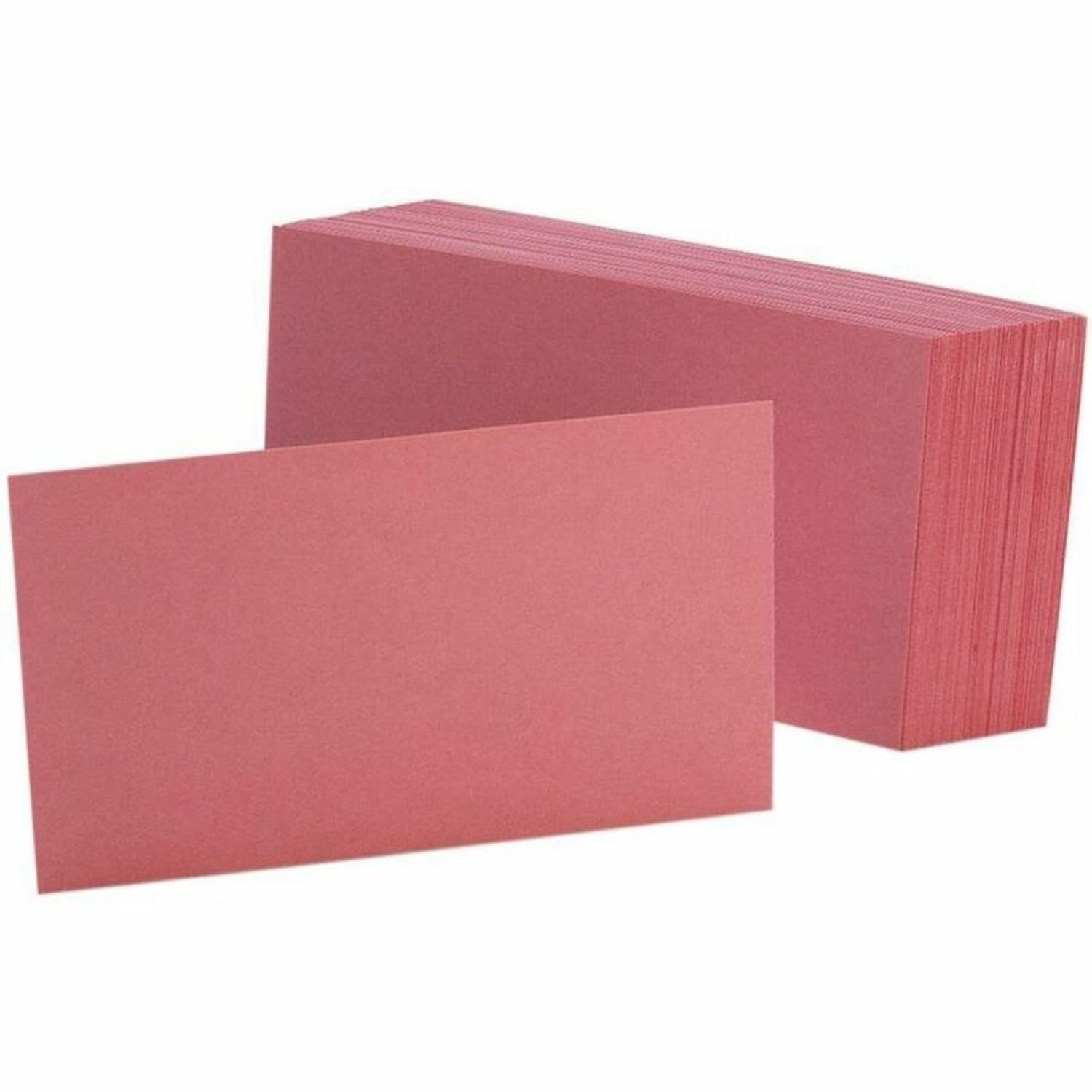 Oxford Color Index Cards, Unruled, 3in x 5in, Cherry, Pack Of 100 - Image 3